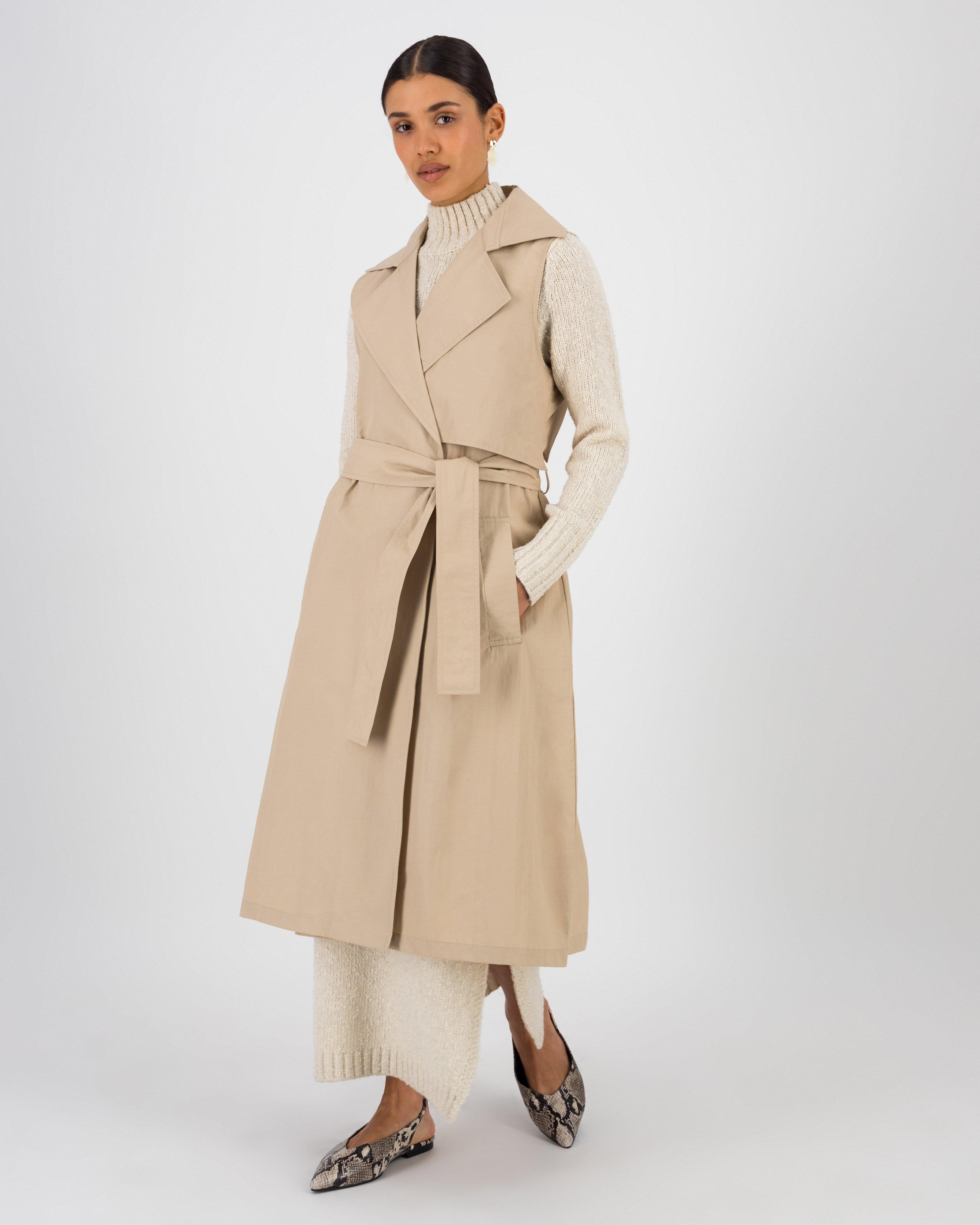 Yara Sleeveless Parka -  Stone