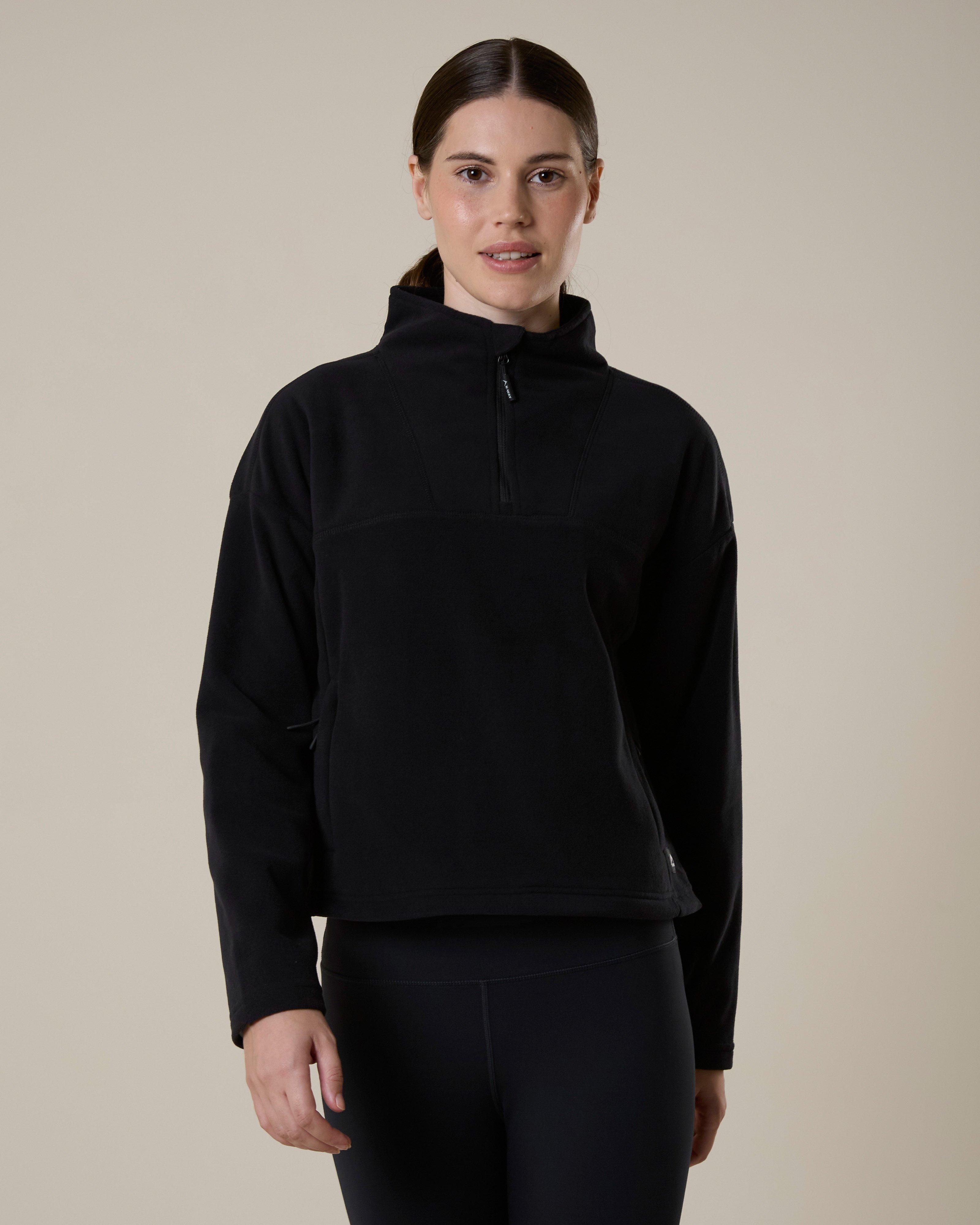 K-Way Women's Faro Half Zip Fleece Top -  Black