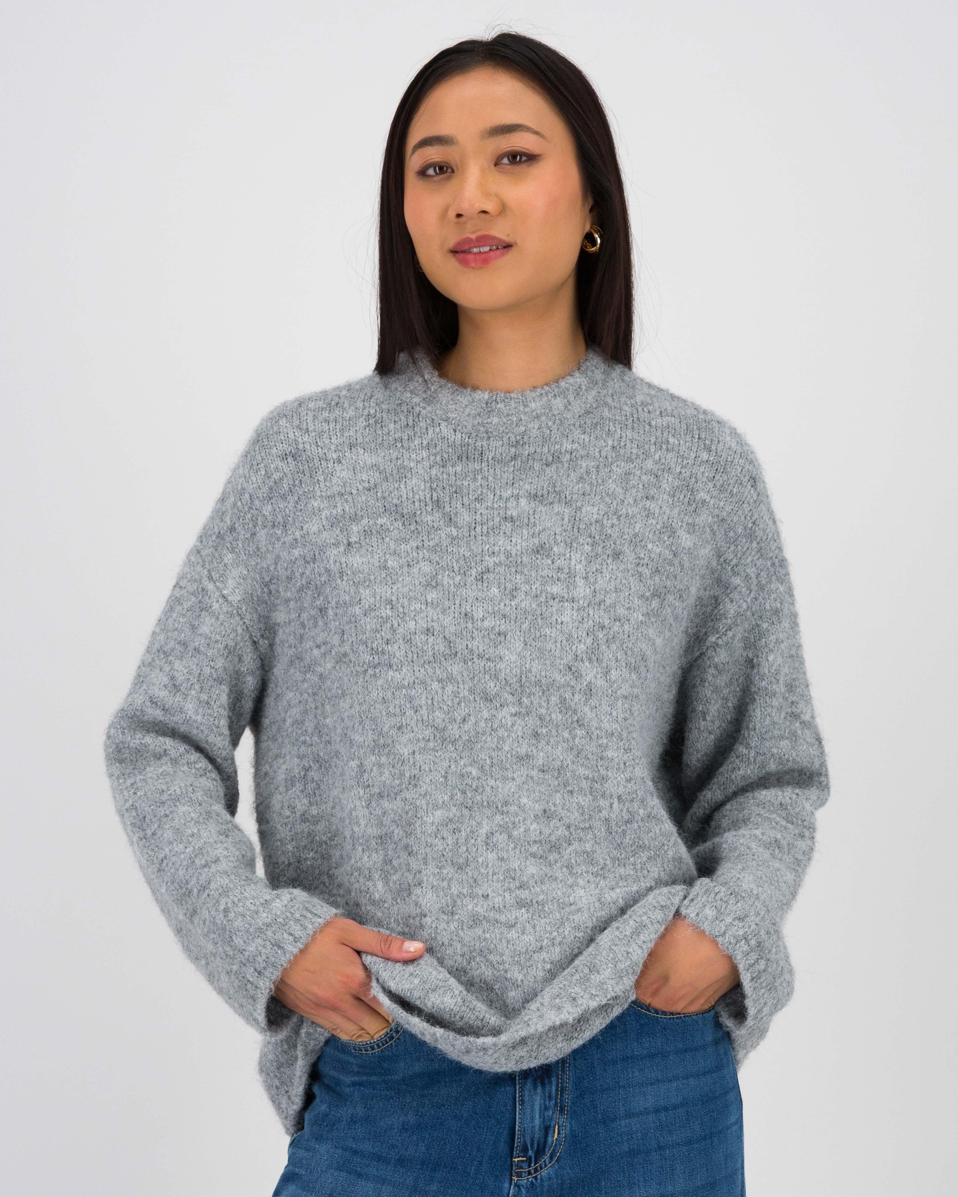 Oliver Fluffy Blend Pullover -  Light Grey