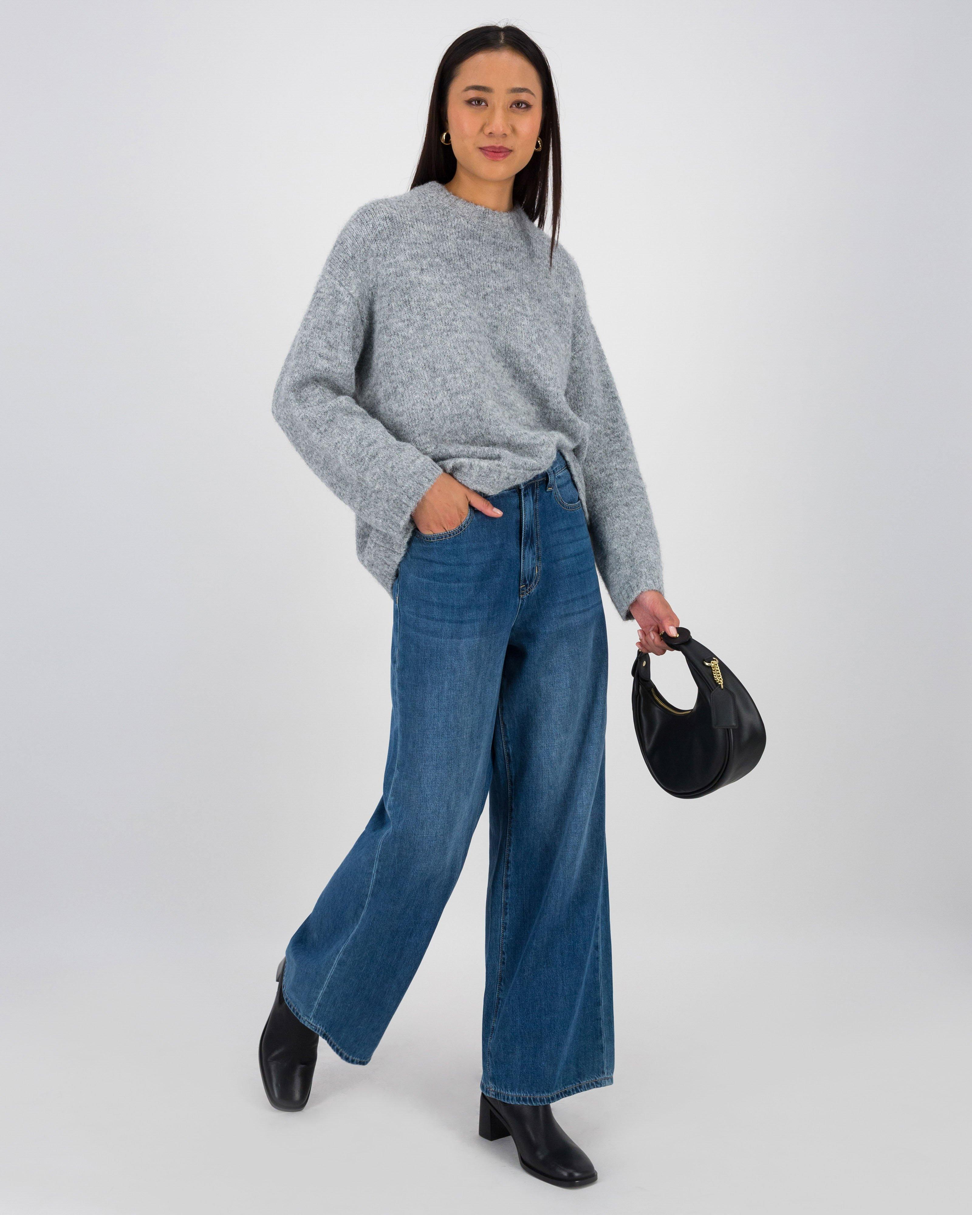 Oliver Fluffy Blend Pullover -  Light Grey