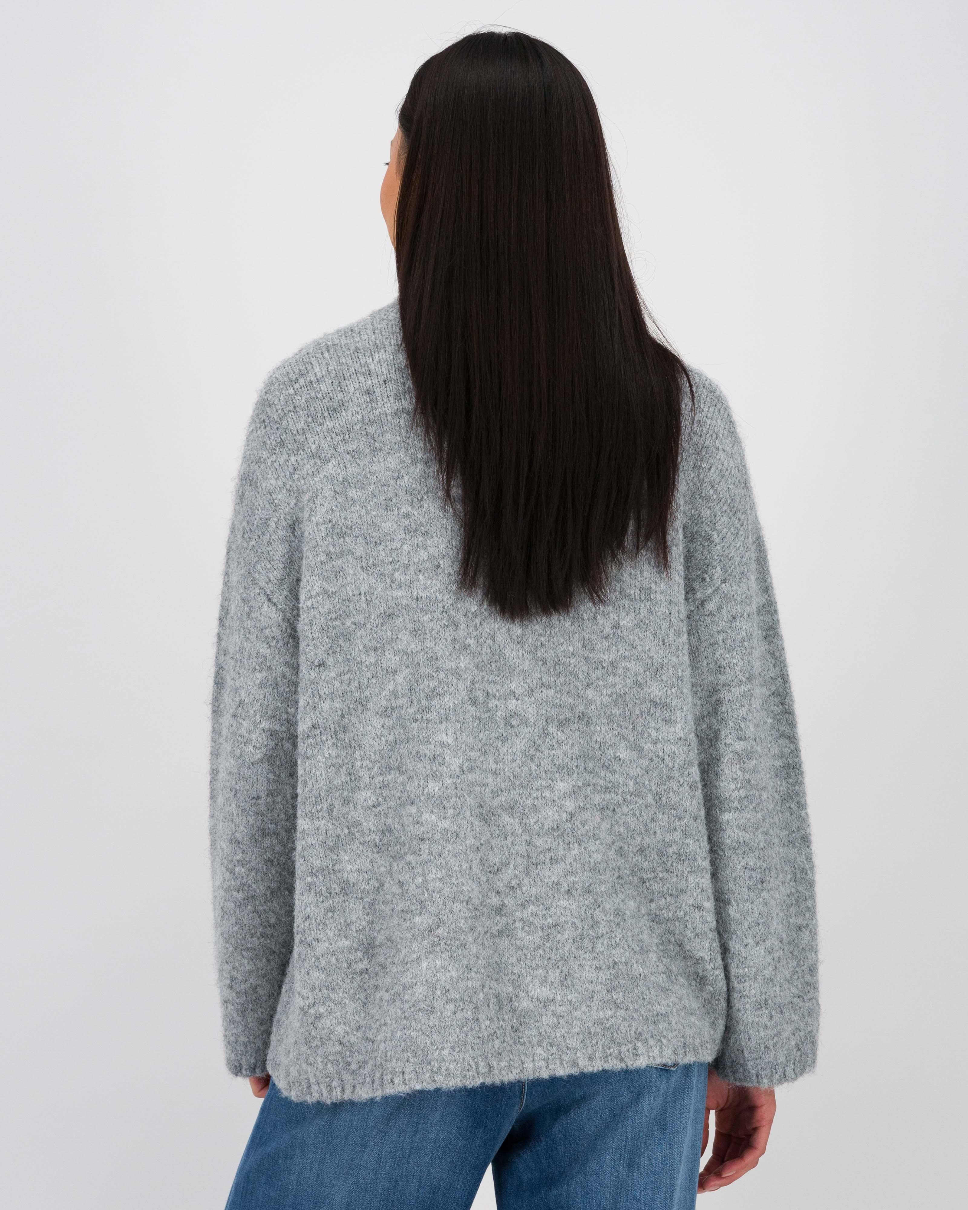 Oliver Fluffy Blend Pullover -  Light Grey