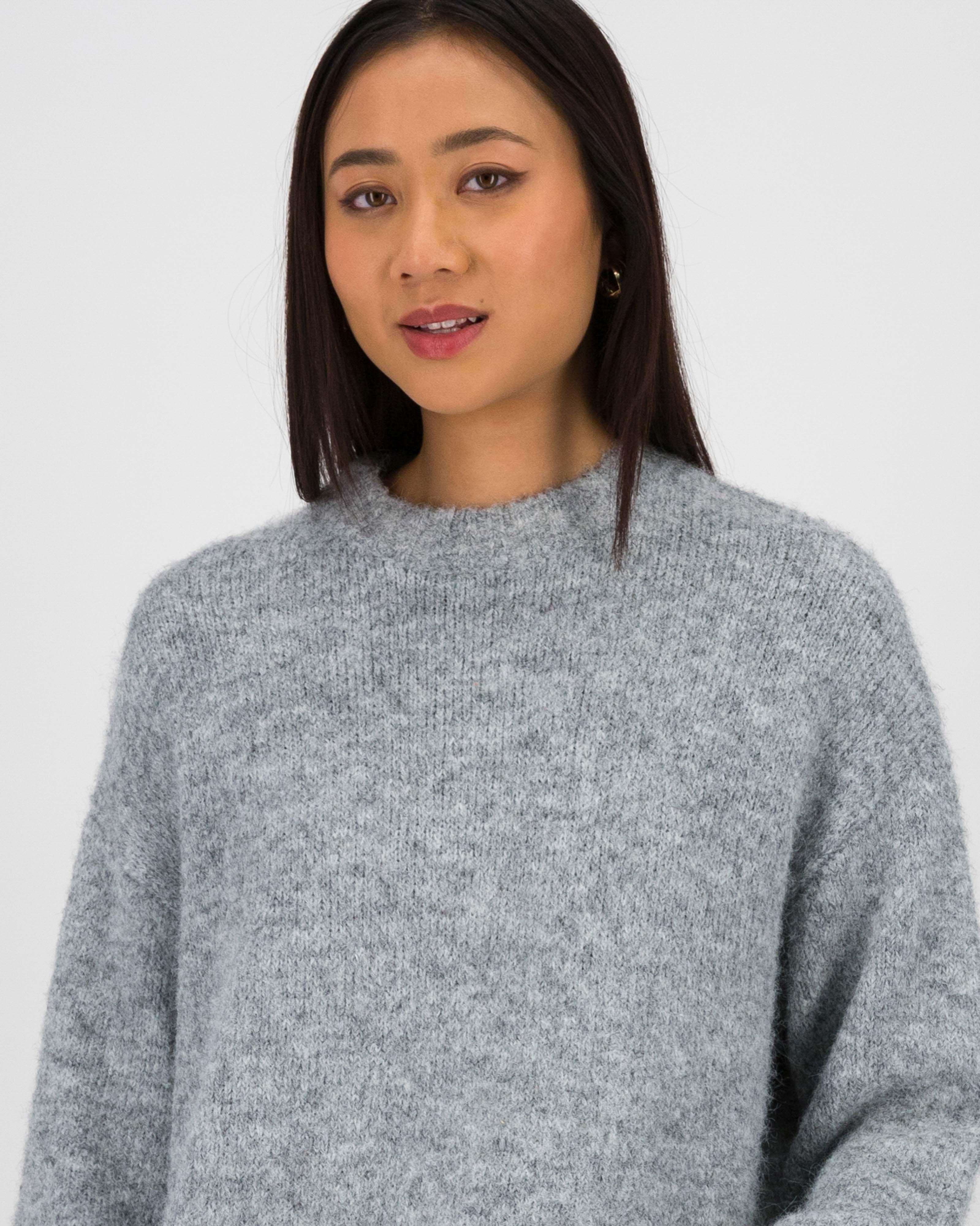 Oliver Fluffy Blend Pullover -  Light Grey