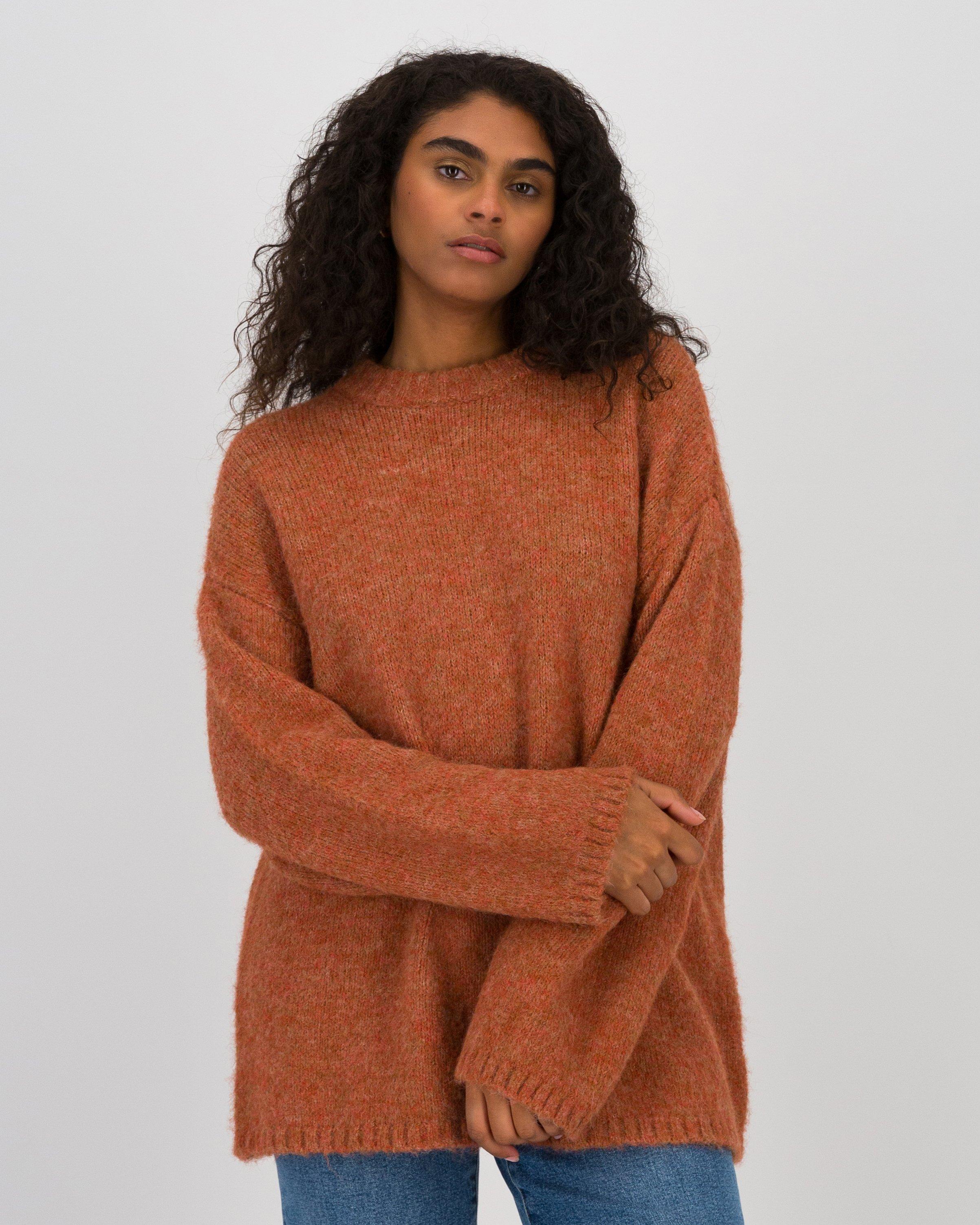 Oliver Fluffy Blend Pullover -  Rust