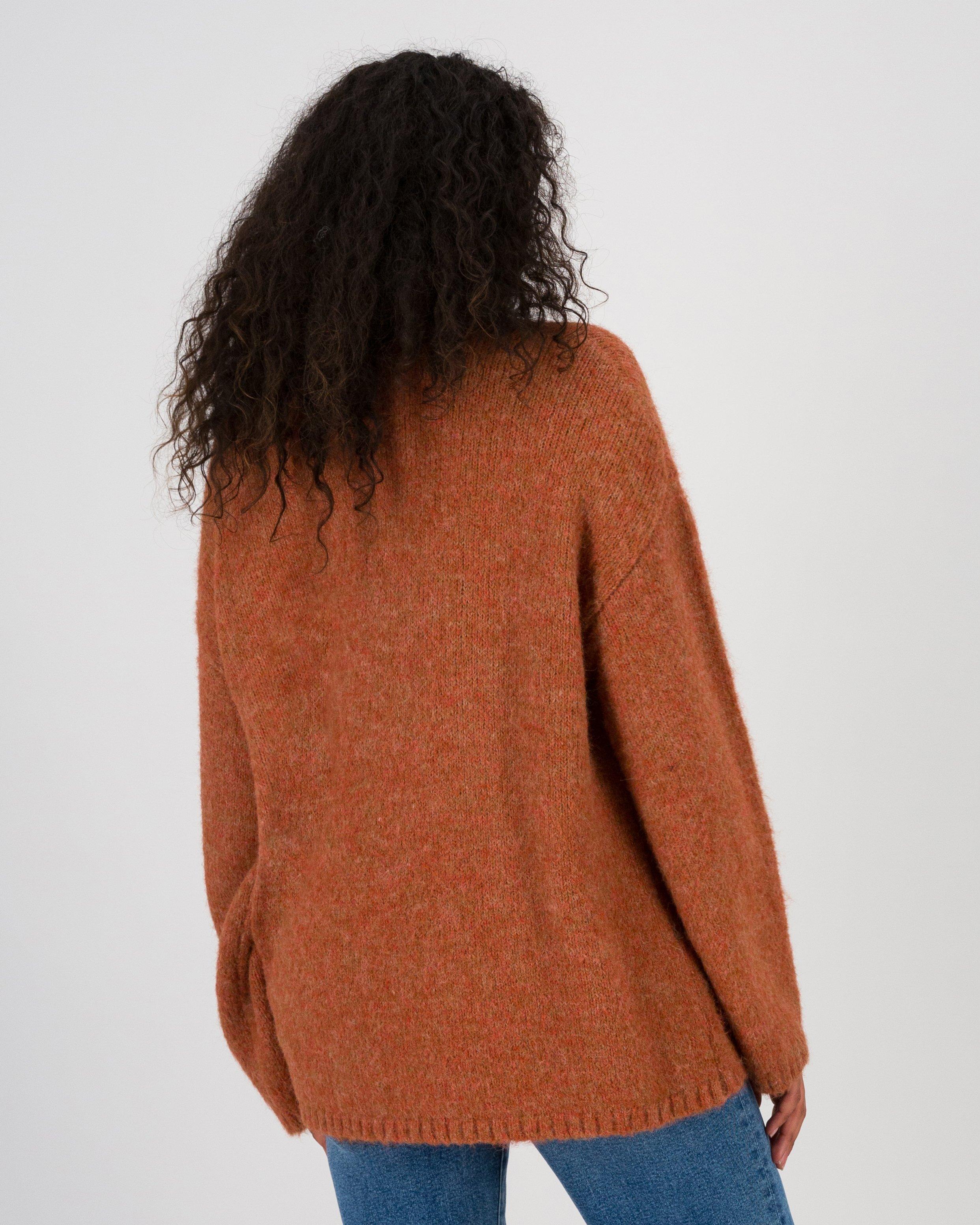 Oliver Fluffy Blend Pullover -  Rust