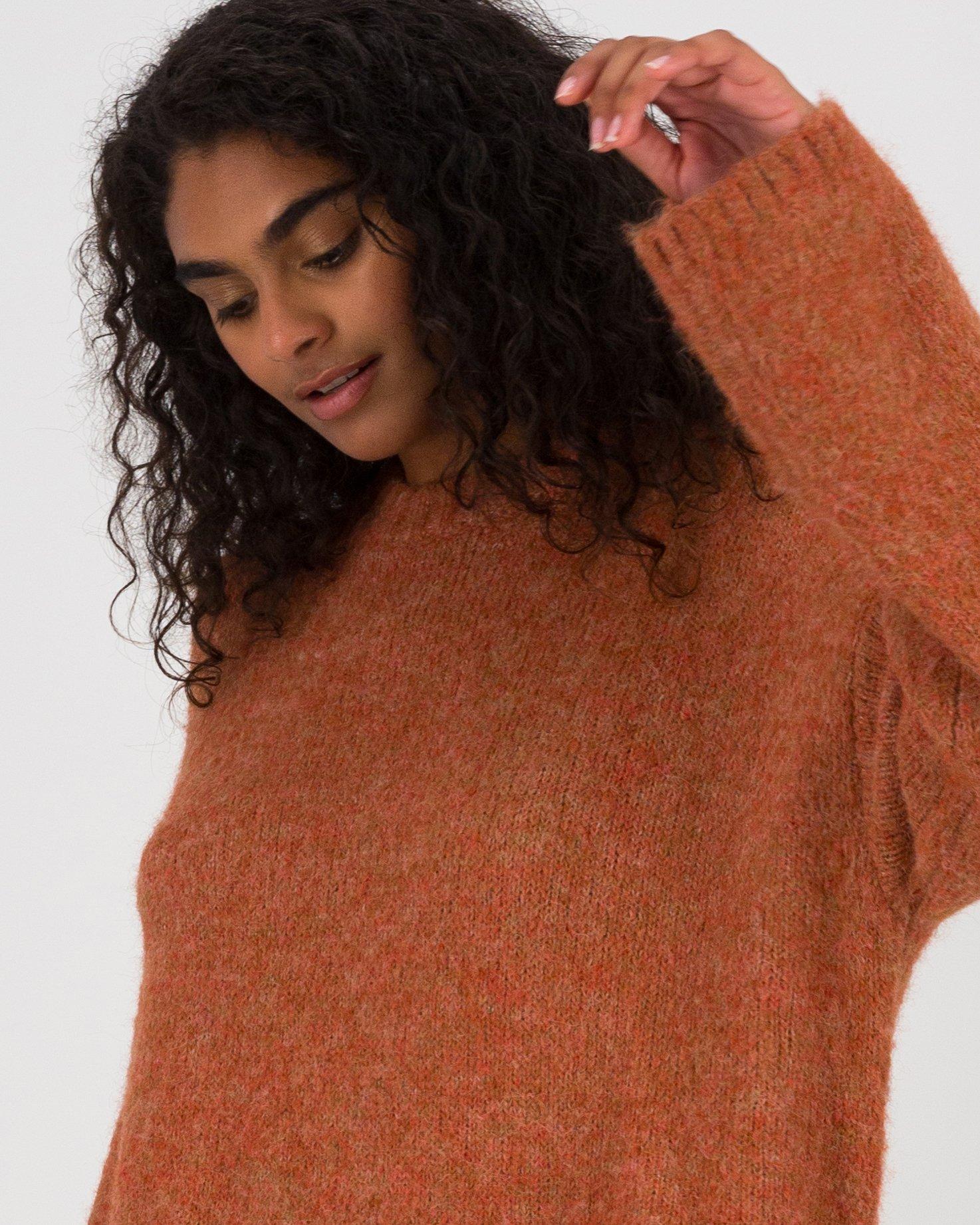 Oliver Fluffy Blend Pullover -  Rust
