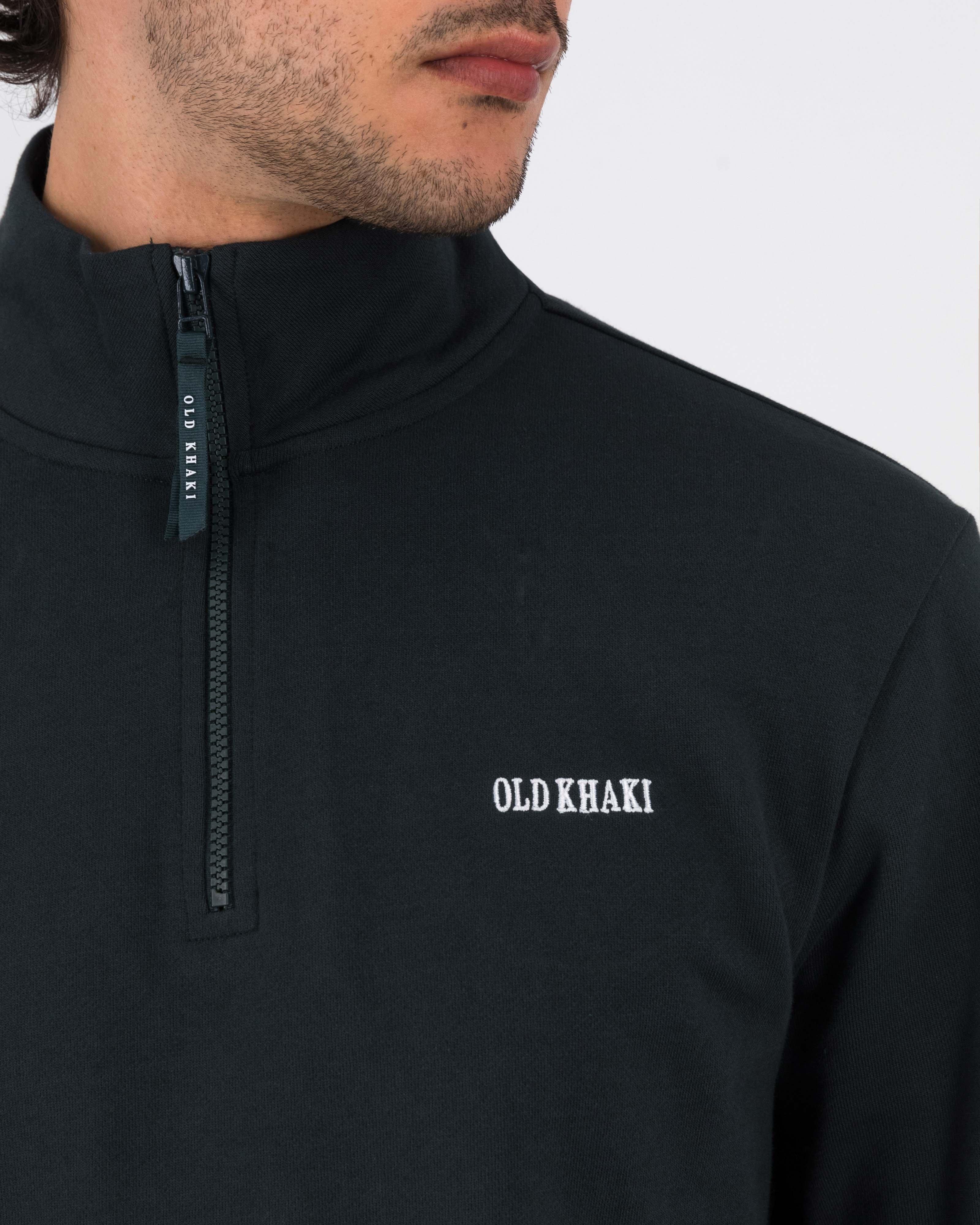 Old Khaki Men's Harry 1/4 Zip Sweatshirt -  Dark Green