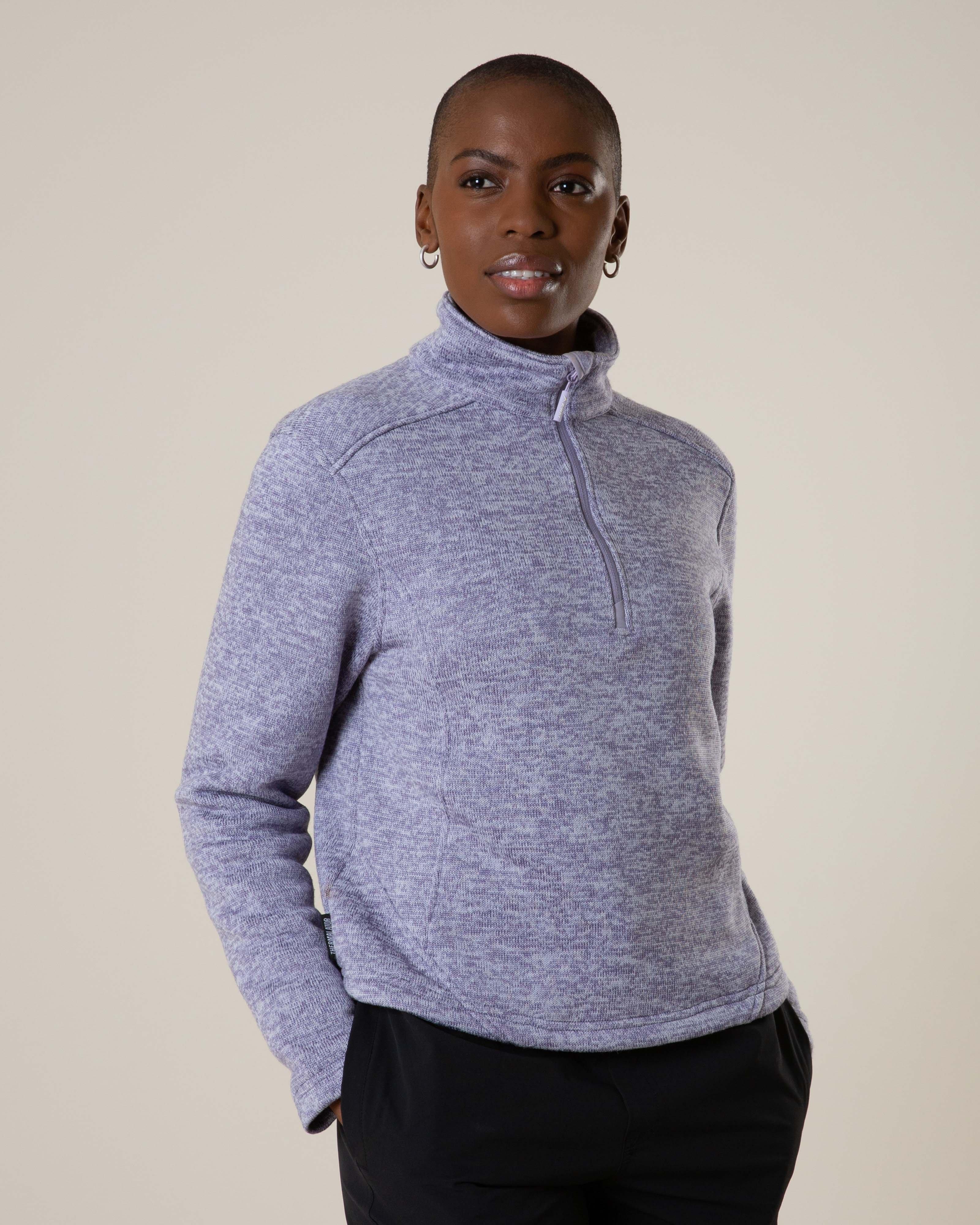  K-Way Women's Alder Half Zip Knitted Fleece Top -  Lilac