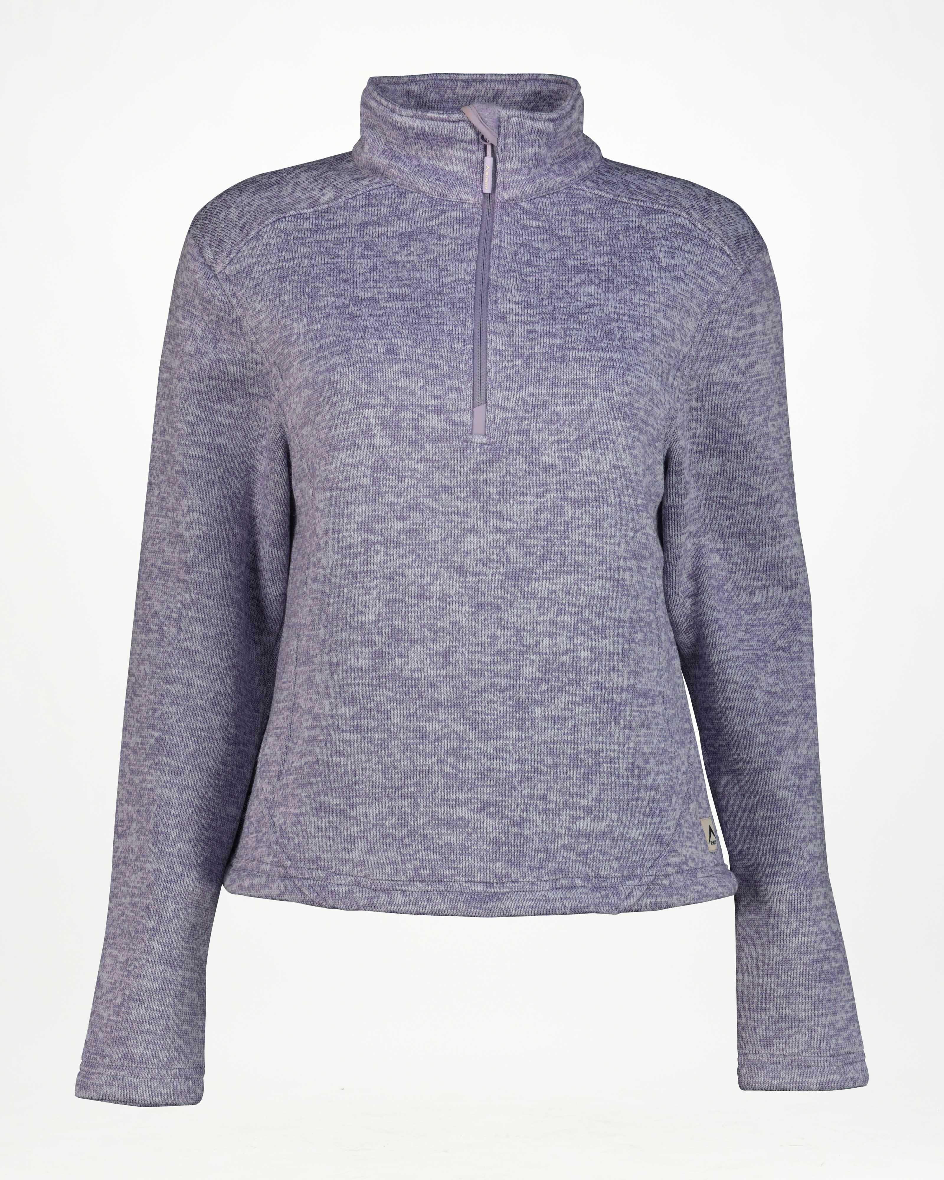  K-Way Women's Alder Half Zip Knitted Fleece Top -  Lilac