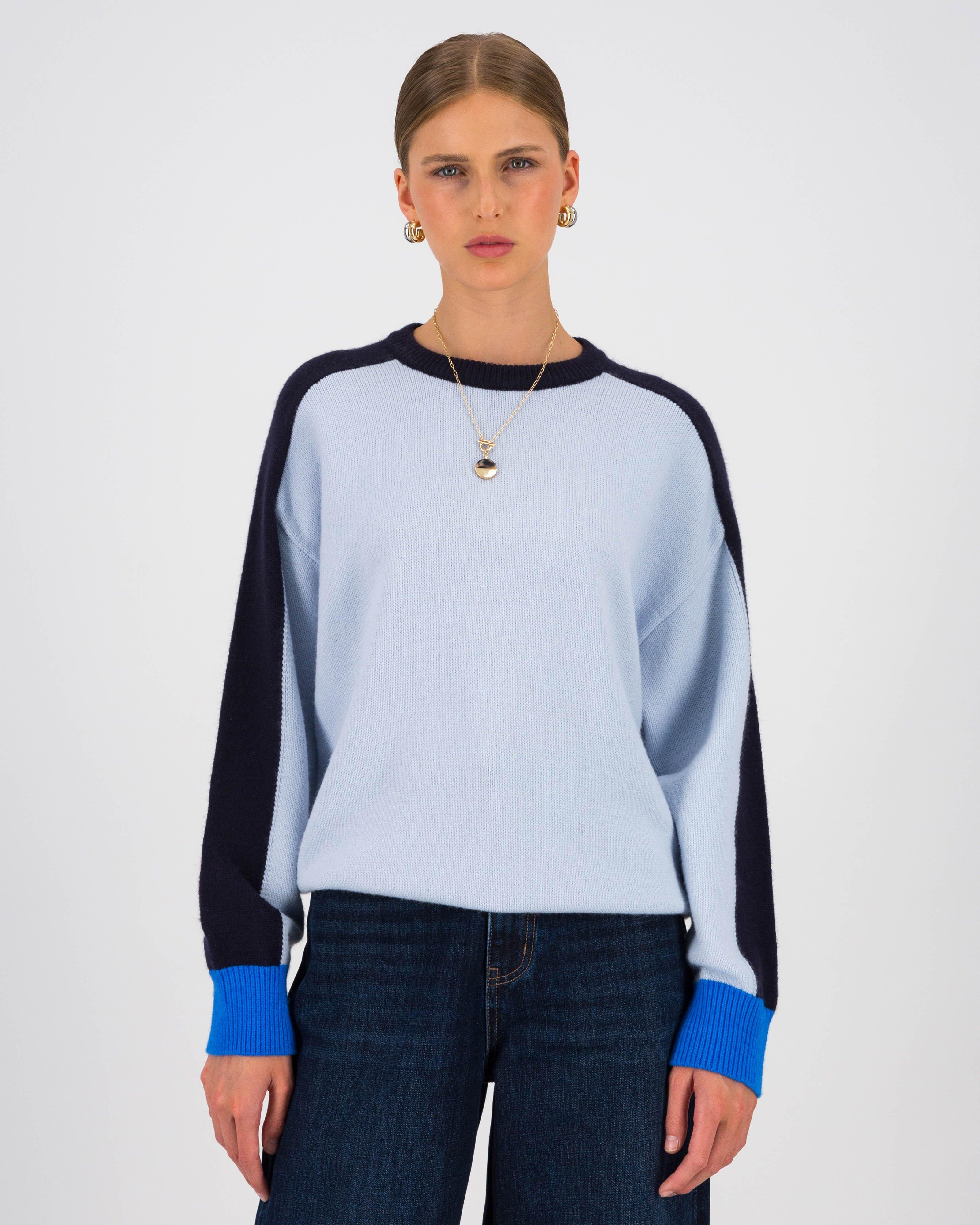 Toreigh Colourblock Pullover -  Blue