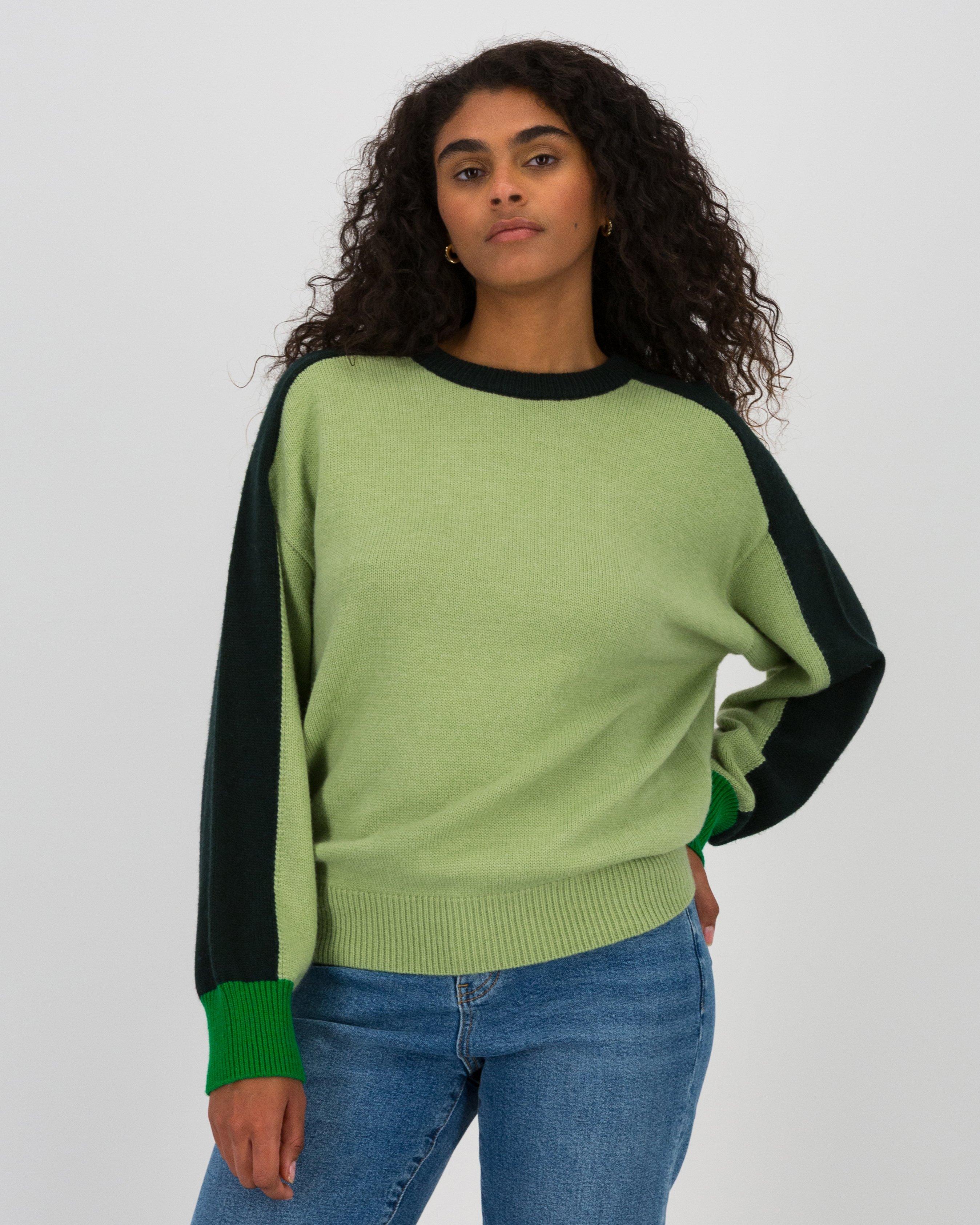 Toreigh Colourblock Pullover -  Green