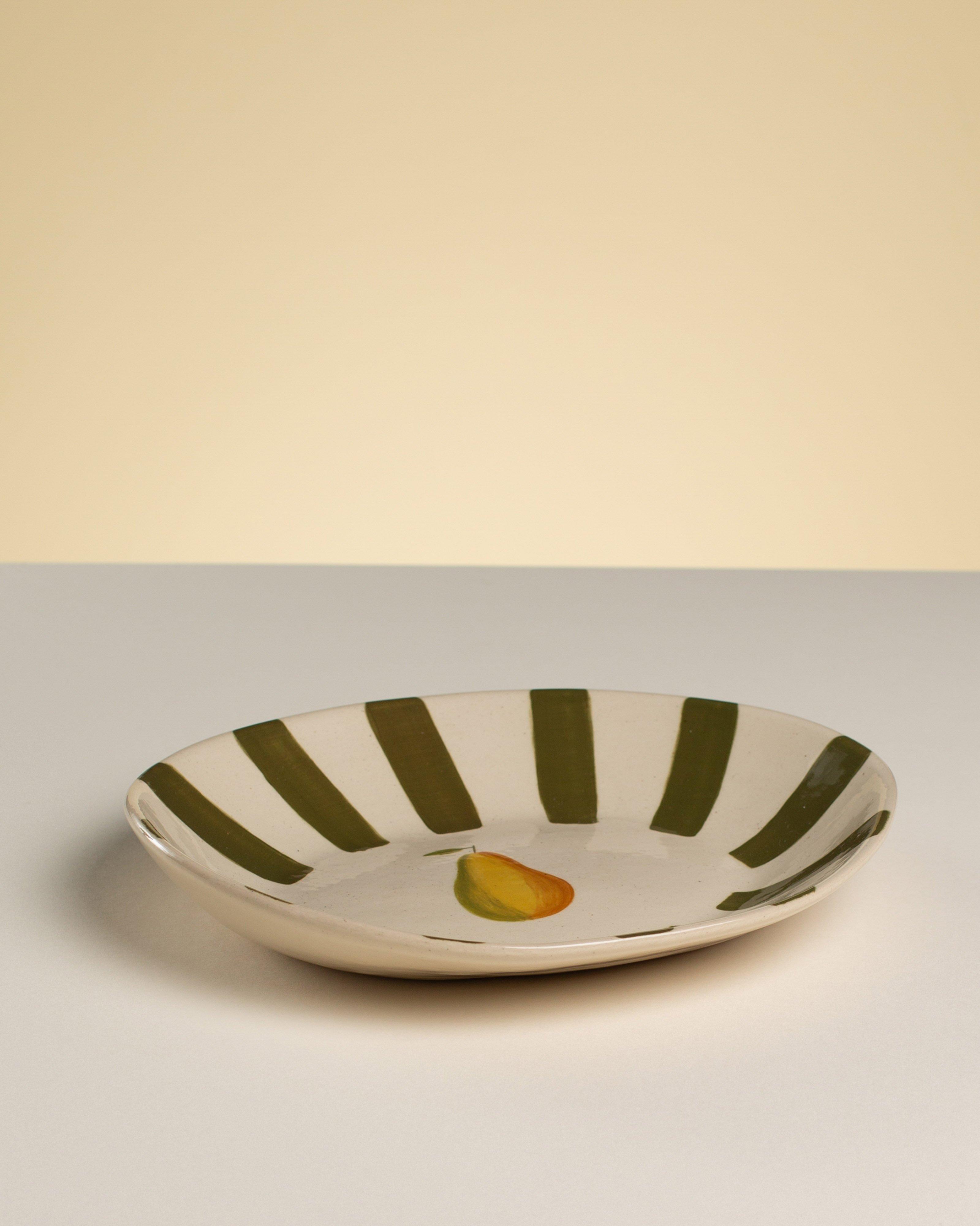 Wallace Pear Oval Small Dish -  Green