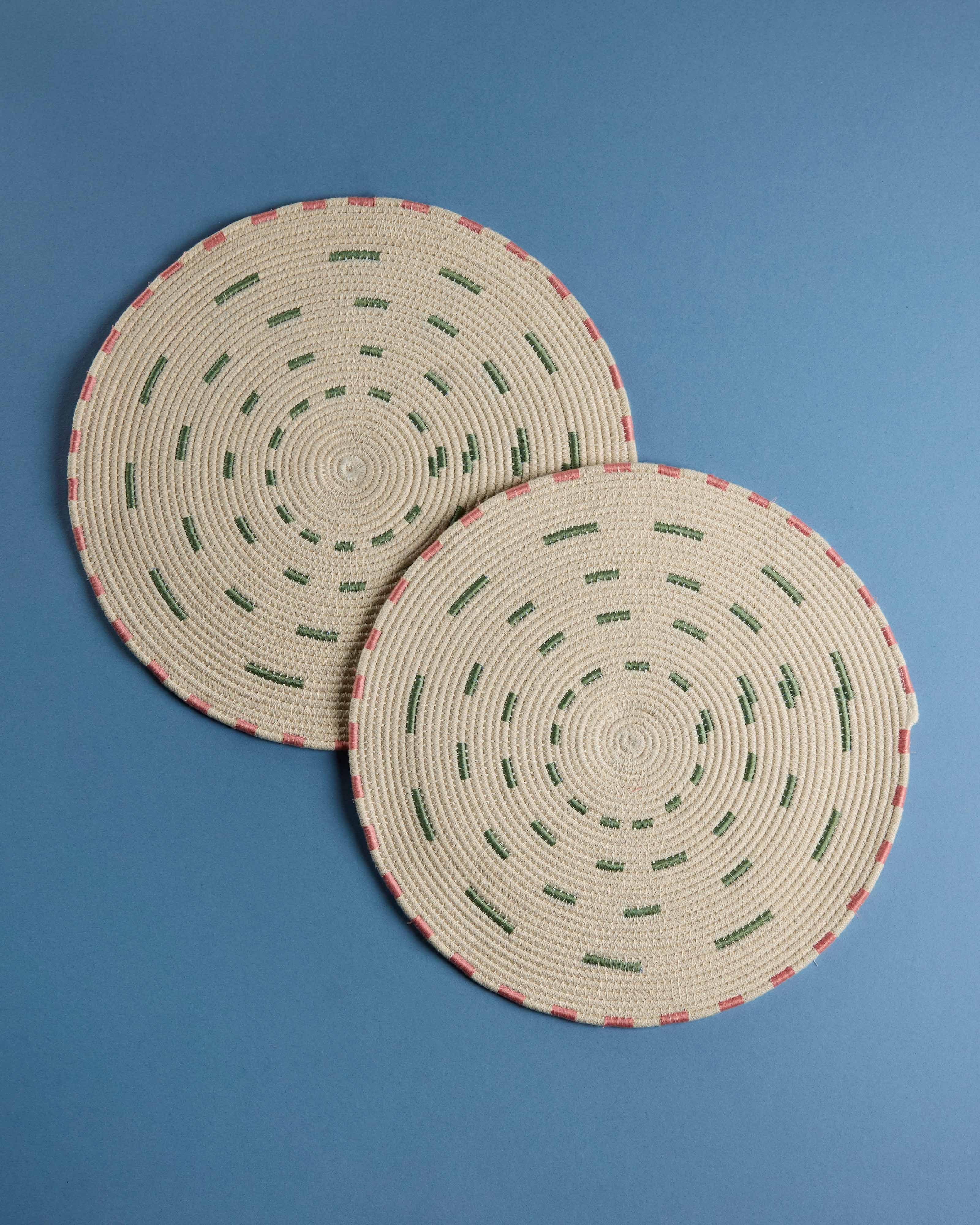 Julie Coloured Rope Placemat -  Milk