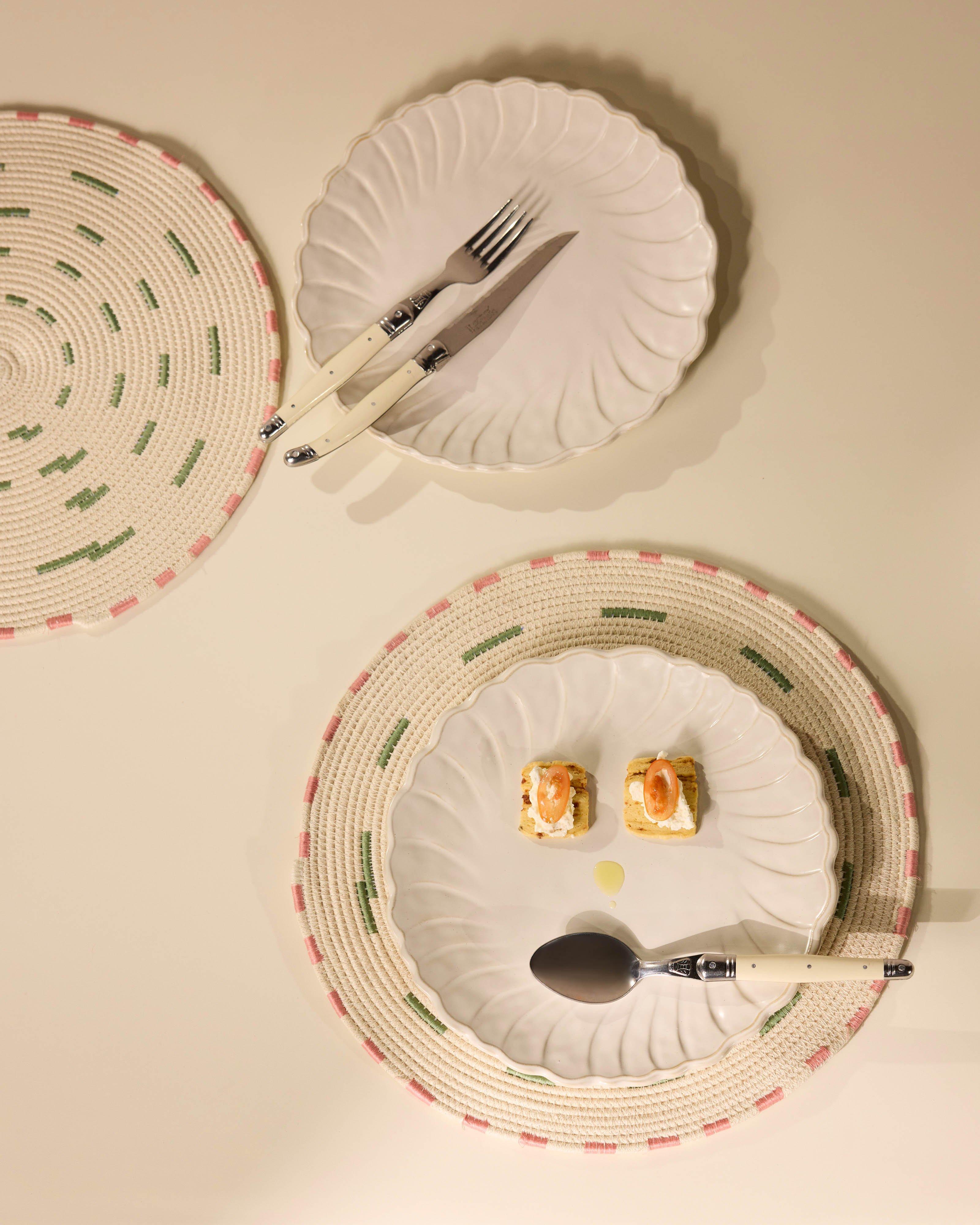 Julie Coloured Rope Placemat -  Milk