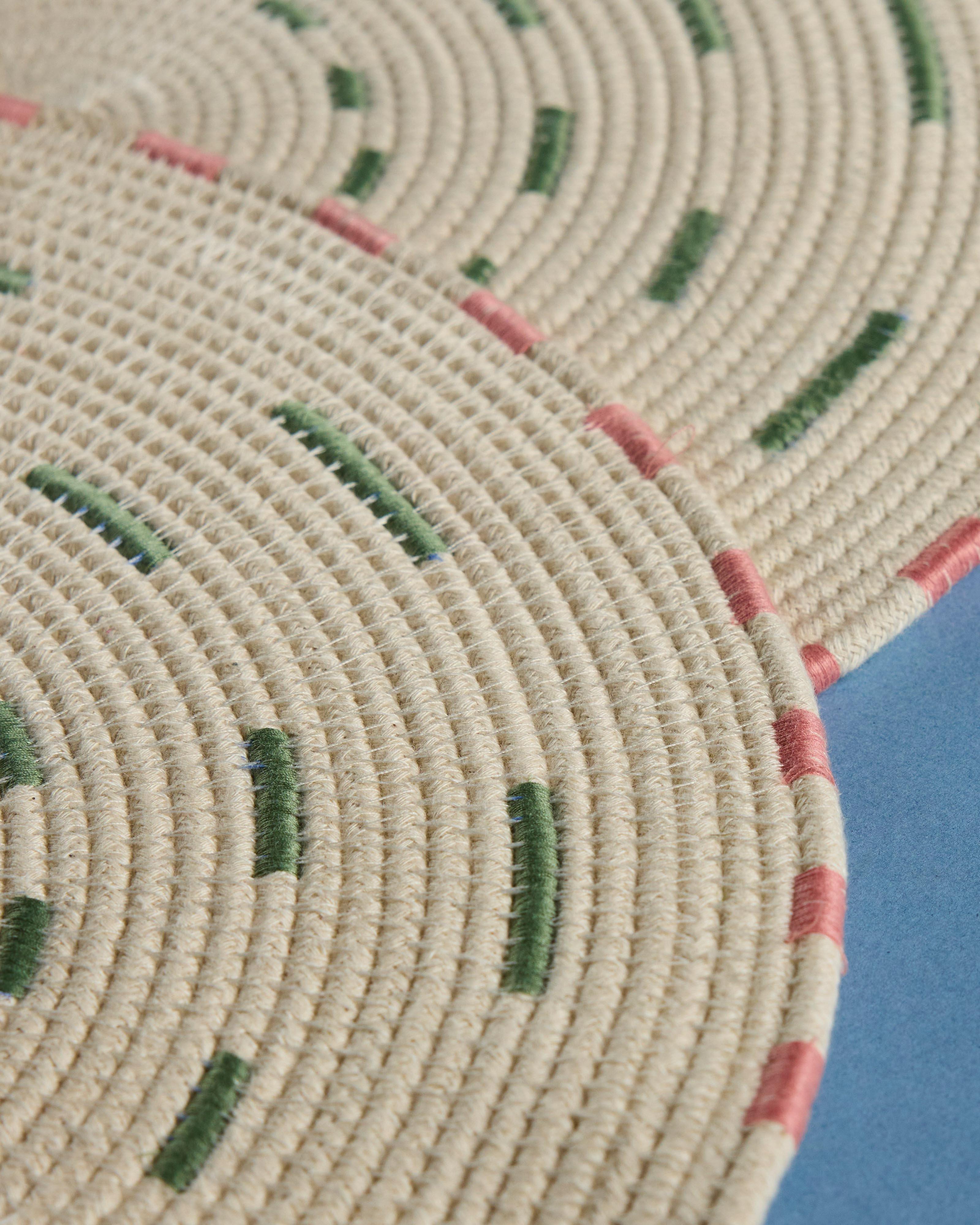 Julie Coloured Rope Placemat -  Milk