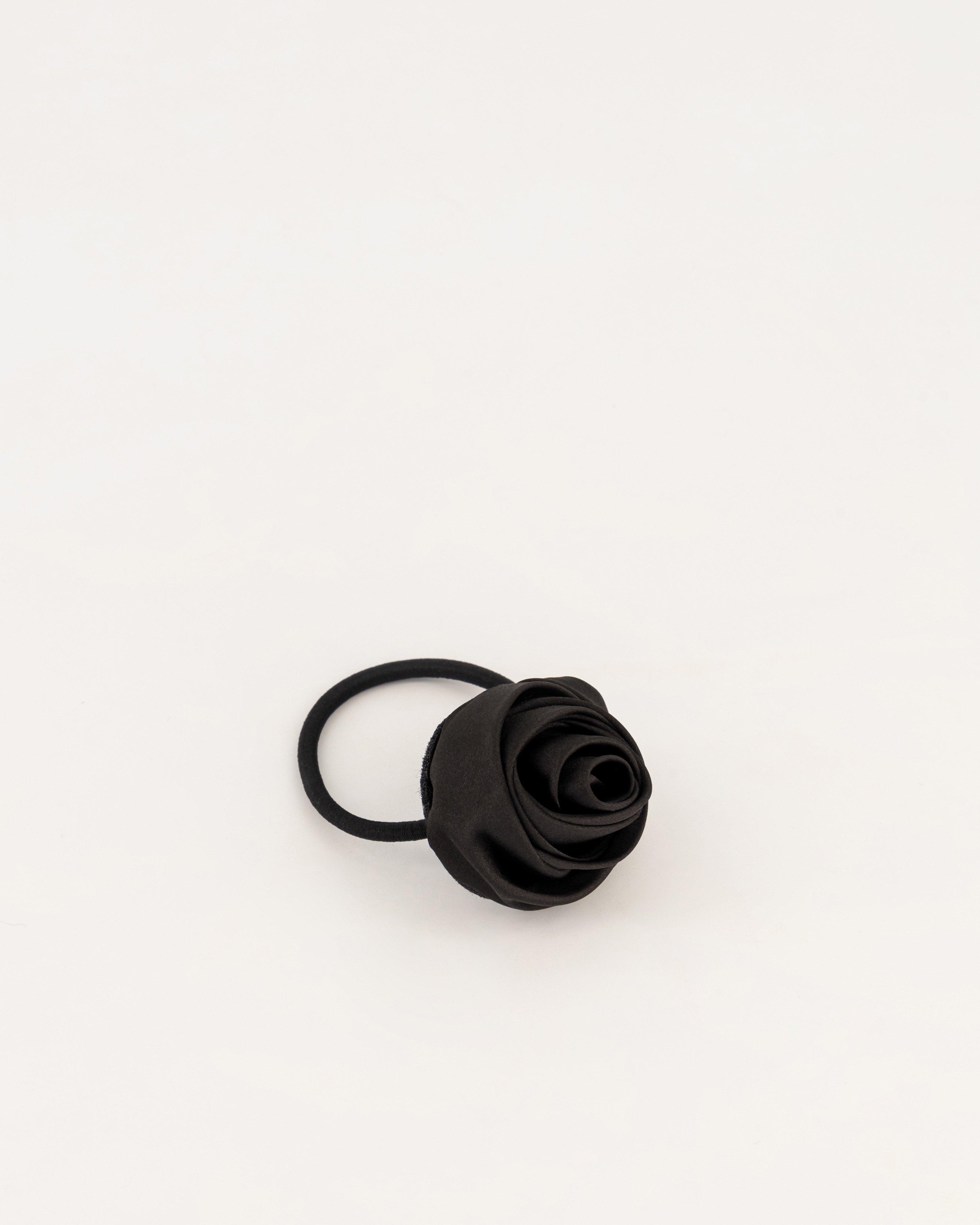 Rose Scrunchie -  Black