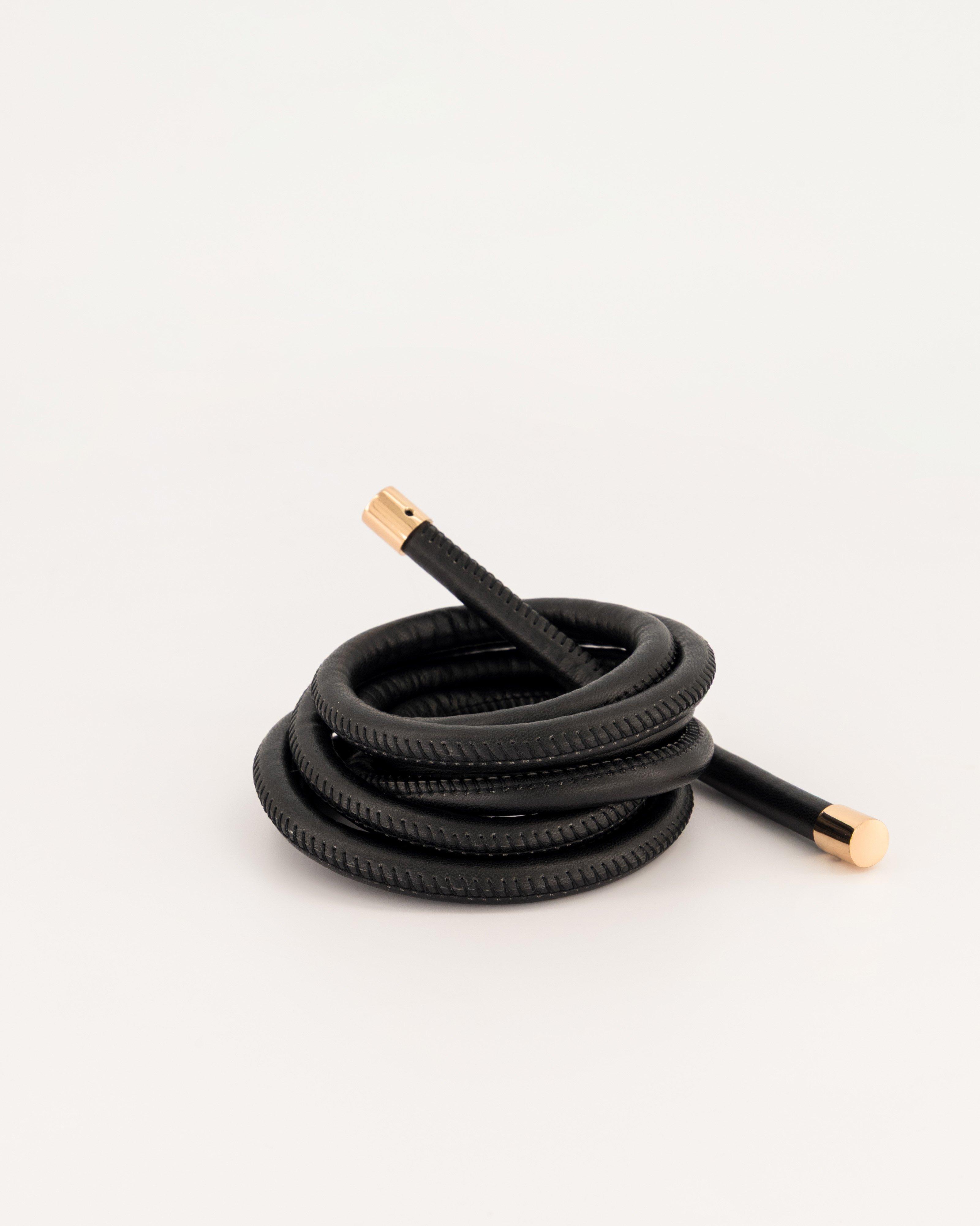 Odette Knot Tie Belt -  Black
