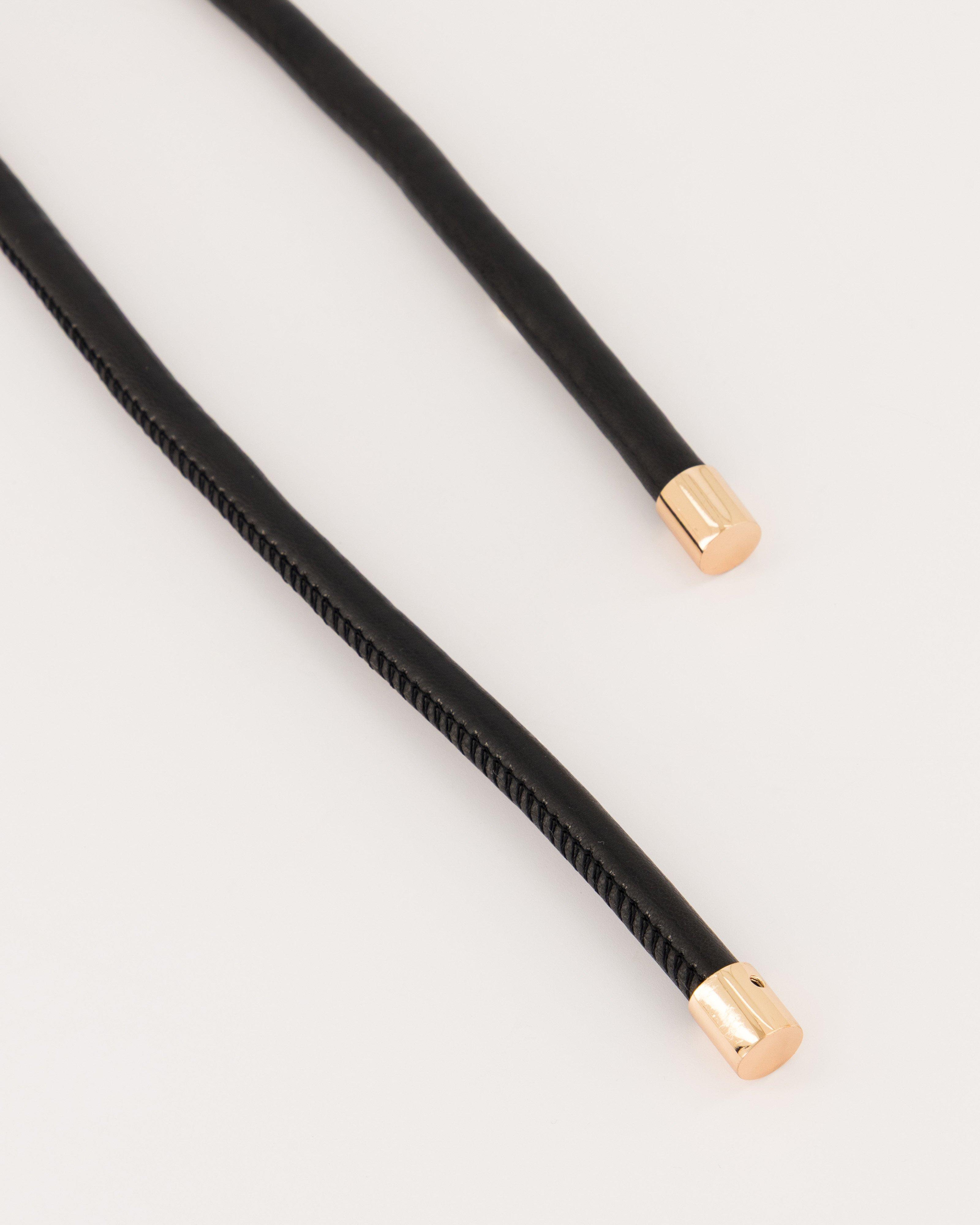 Odette Knot Tie Belt -  Black