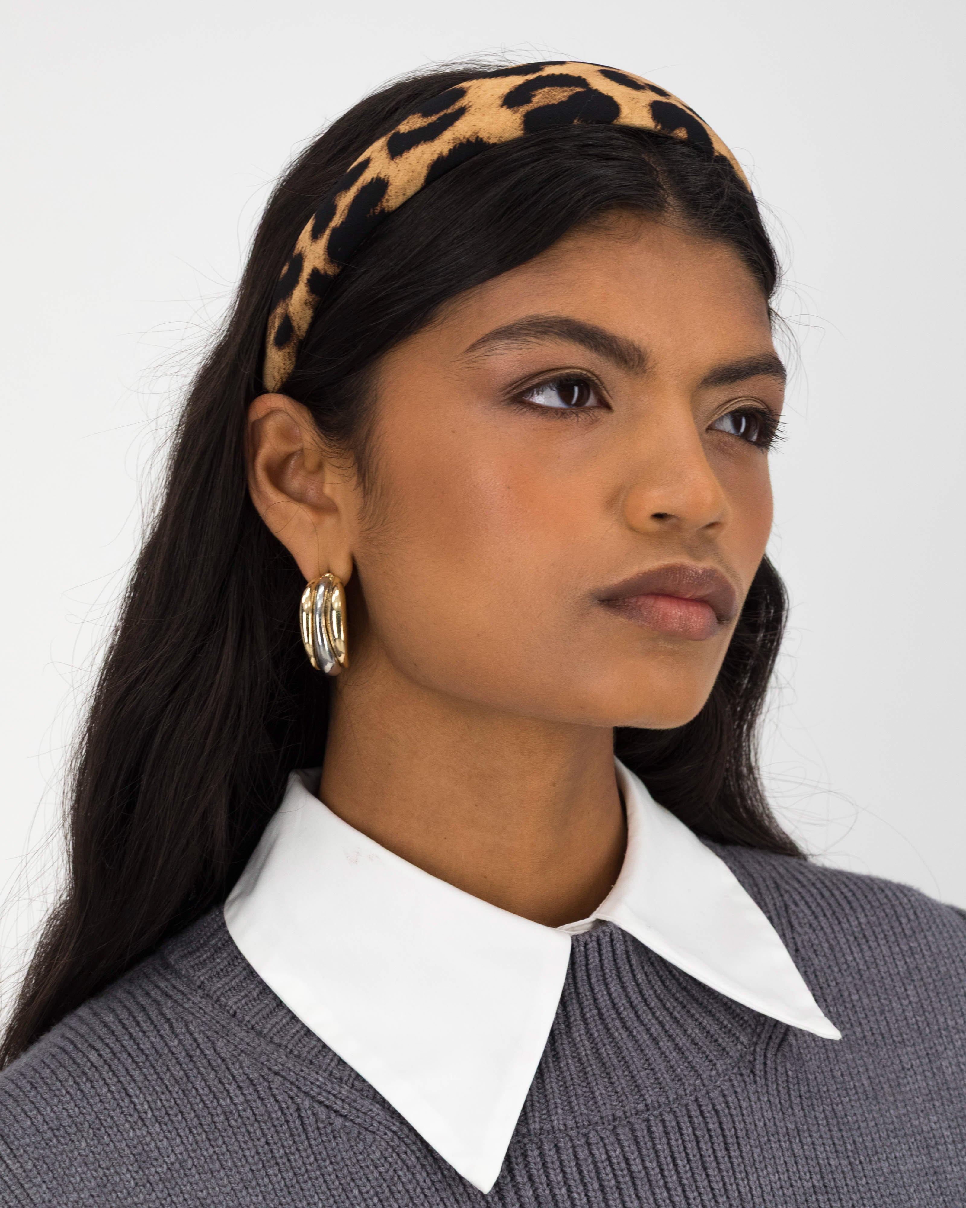 Animal Print Aliceband -  Brown