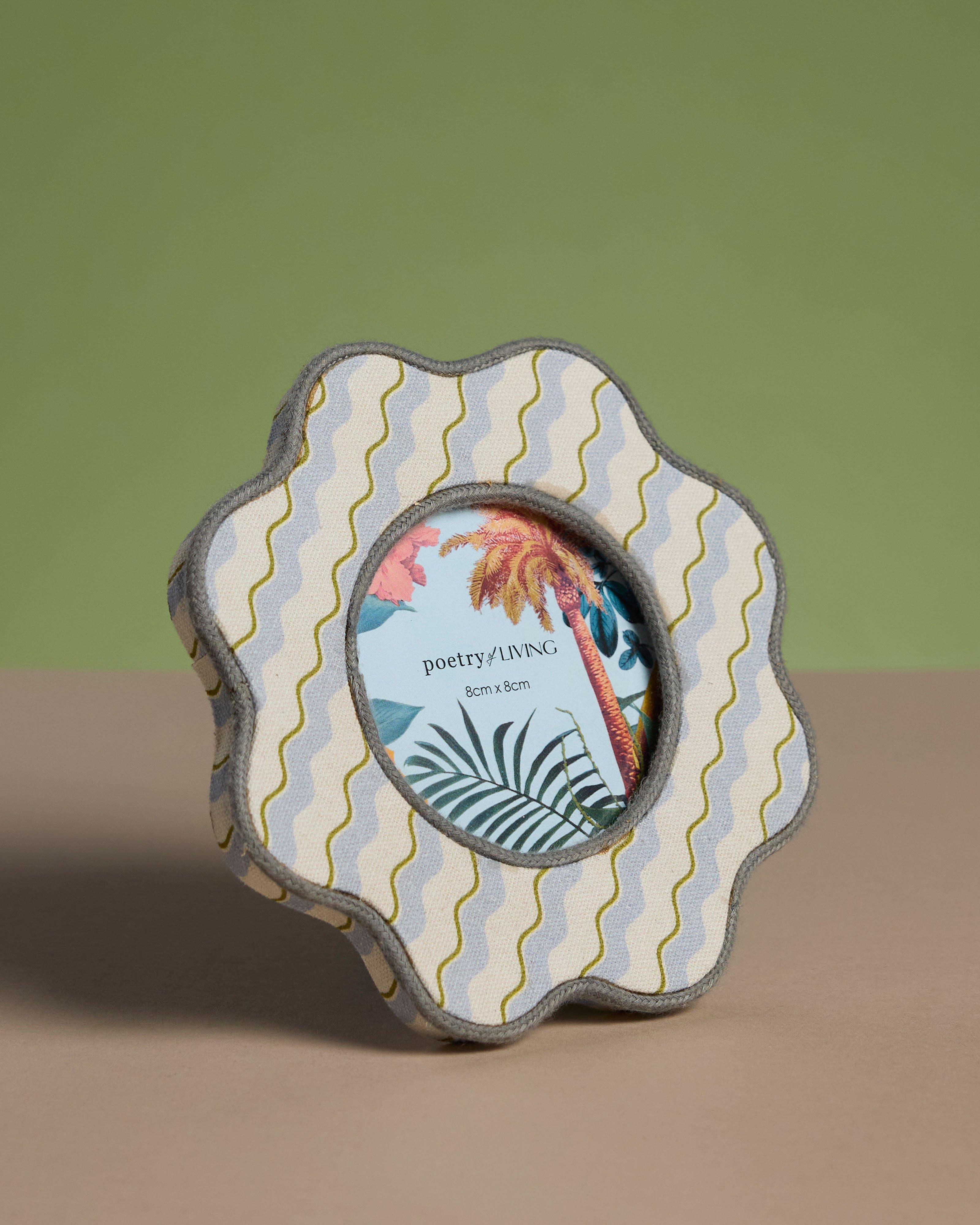 Round Fabric Frame -  Blue