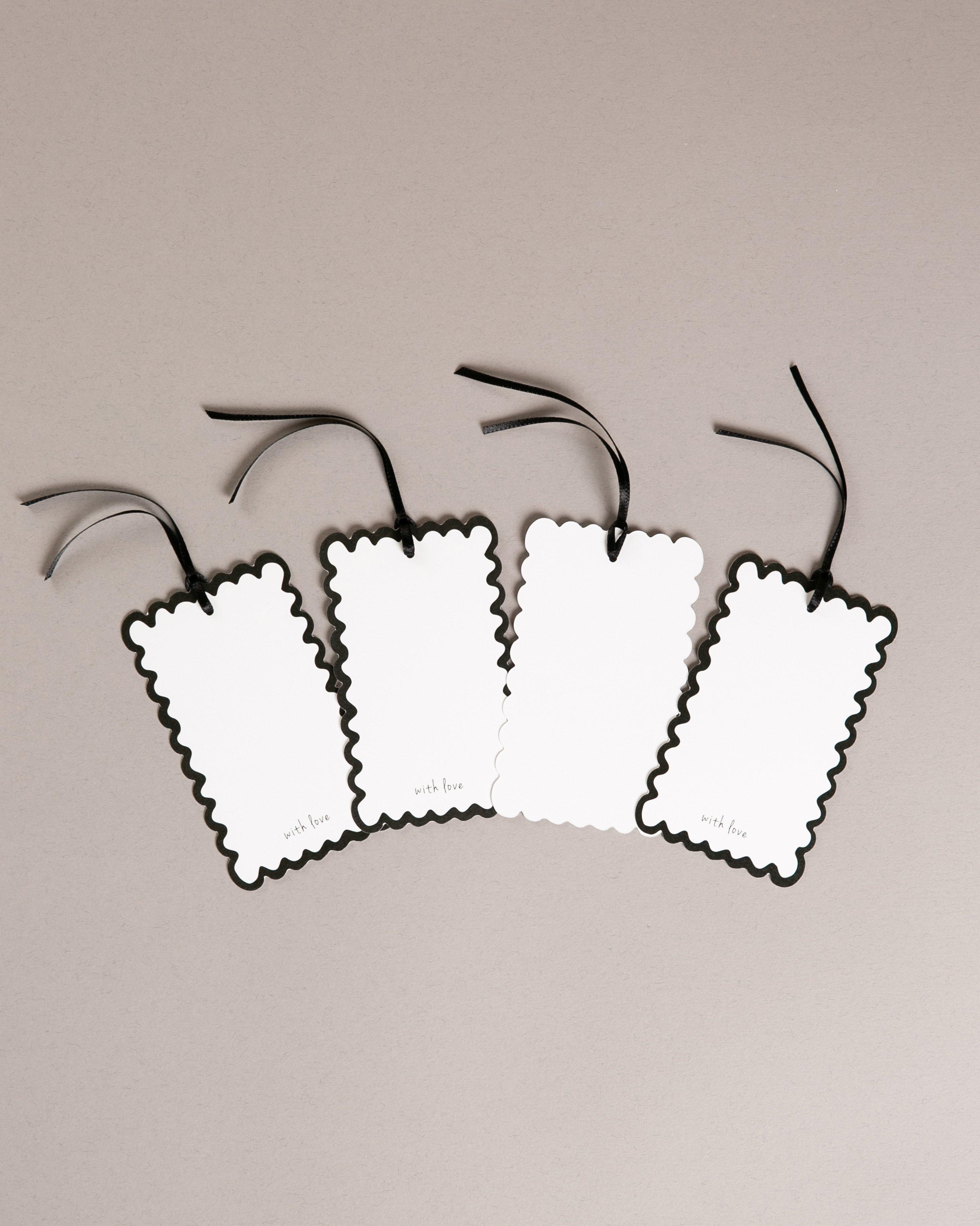 With Love Gift Tags -  Black
