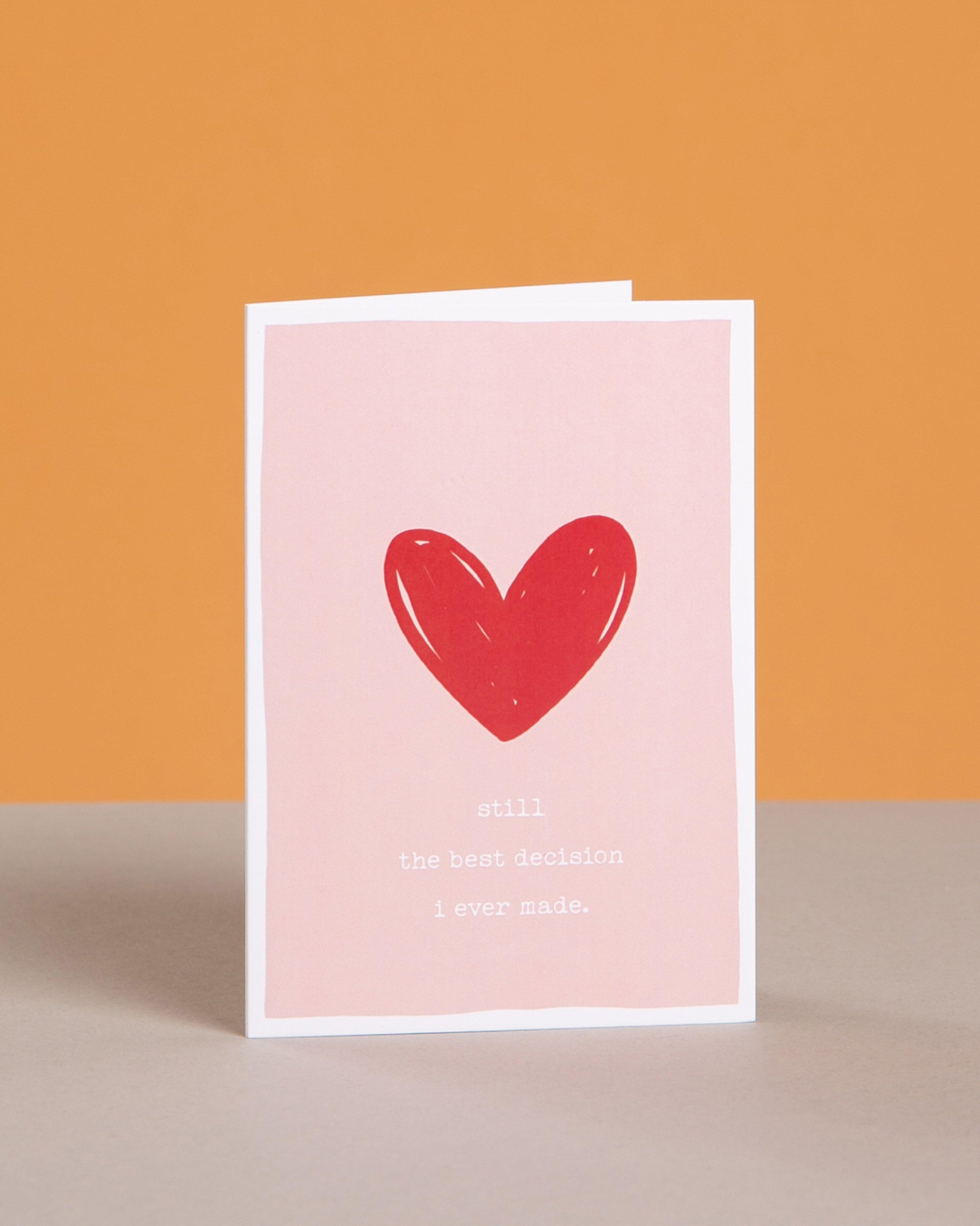 Best Decision I Ever Made Card -  Pink
