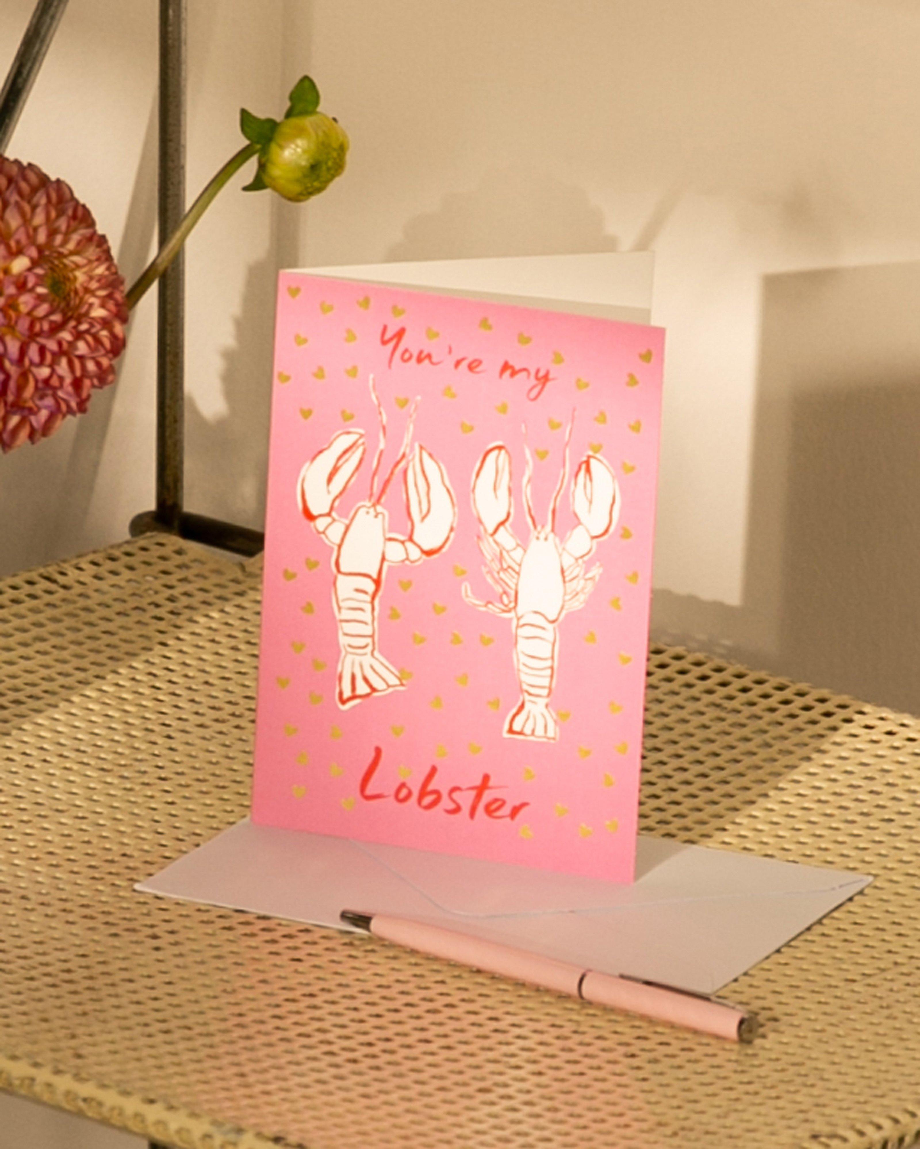 You Are My Lobster Card -  Pink