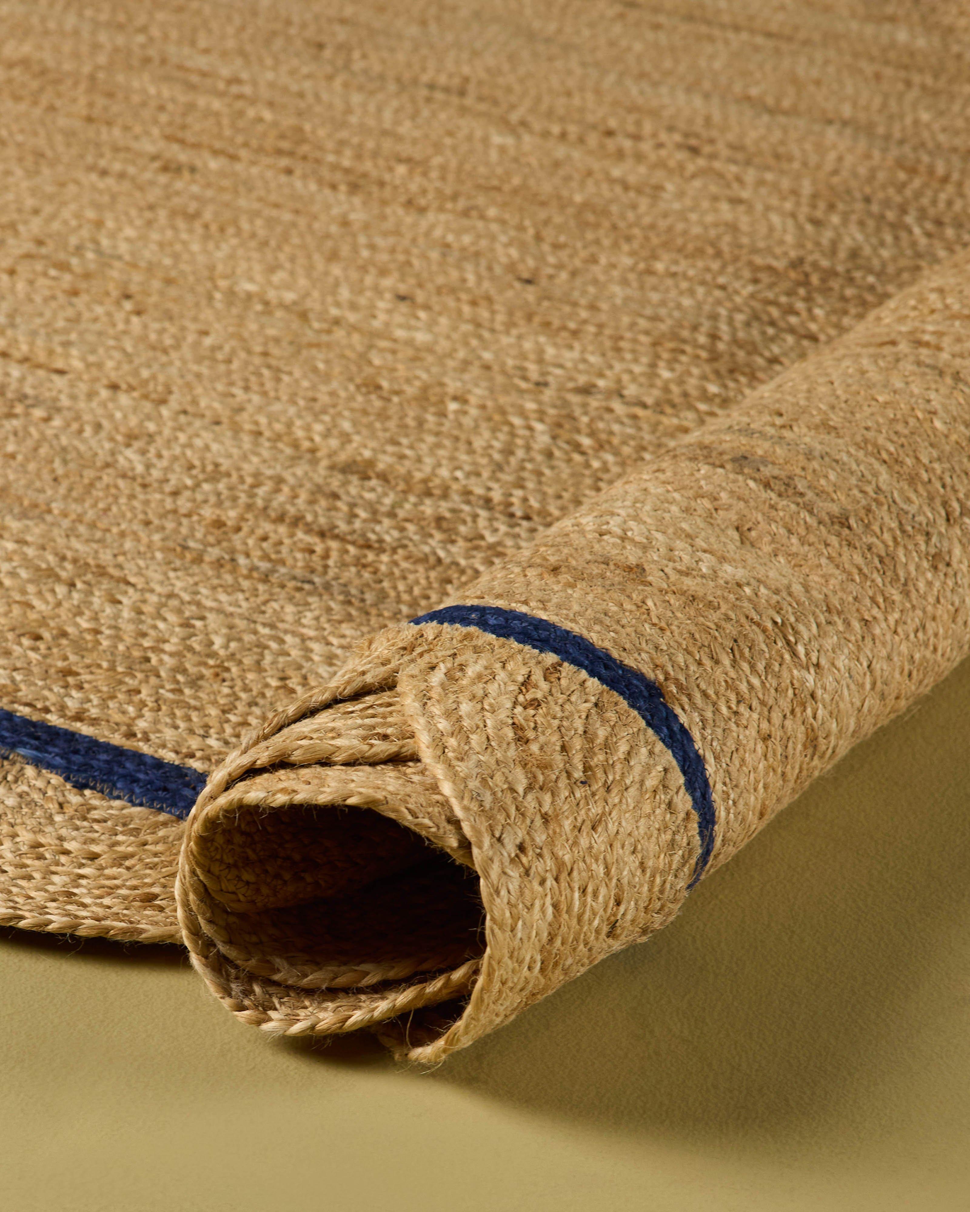 Scallop Border Jute Rug - 300cm x 400cm -  Oatmeal