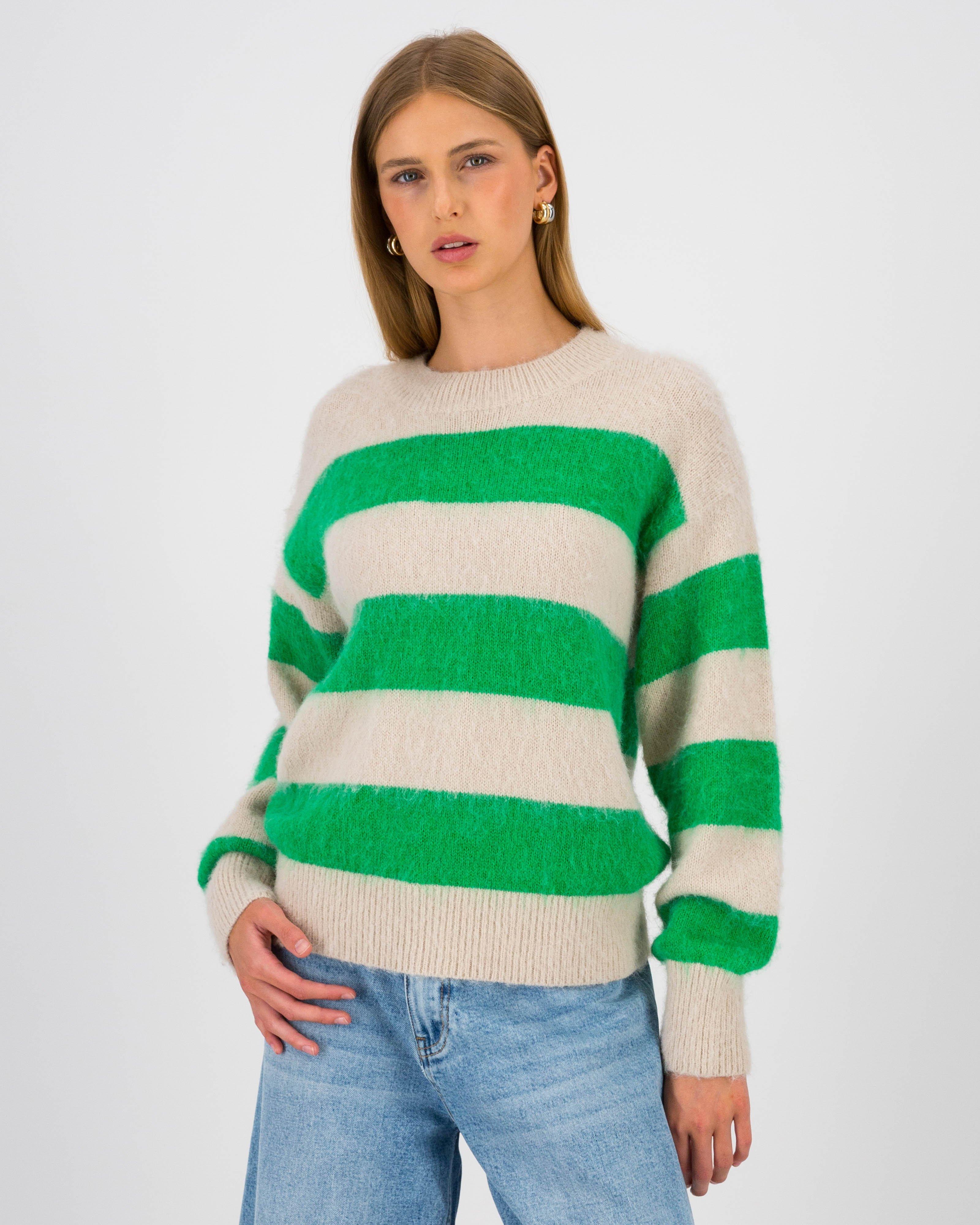 Dawn Stripe Knitwear -  Green