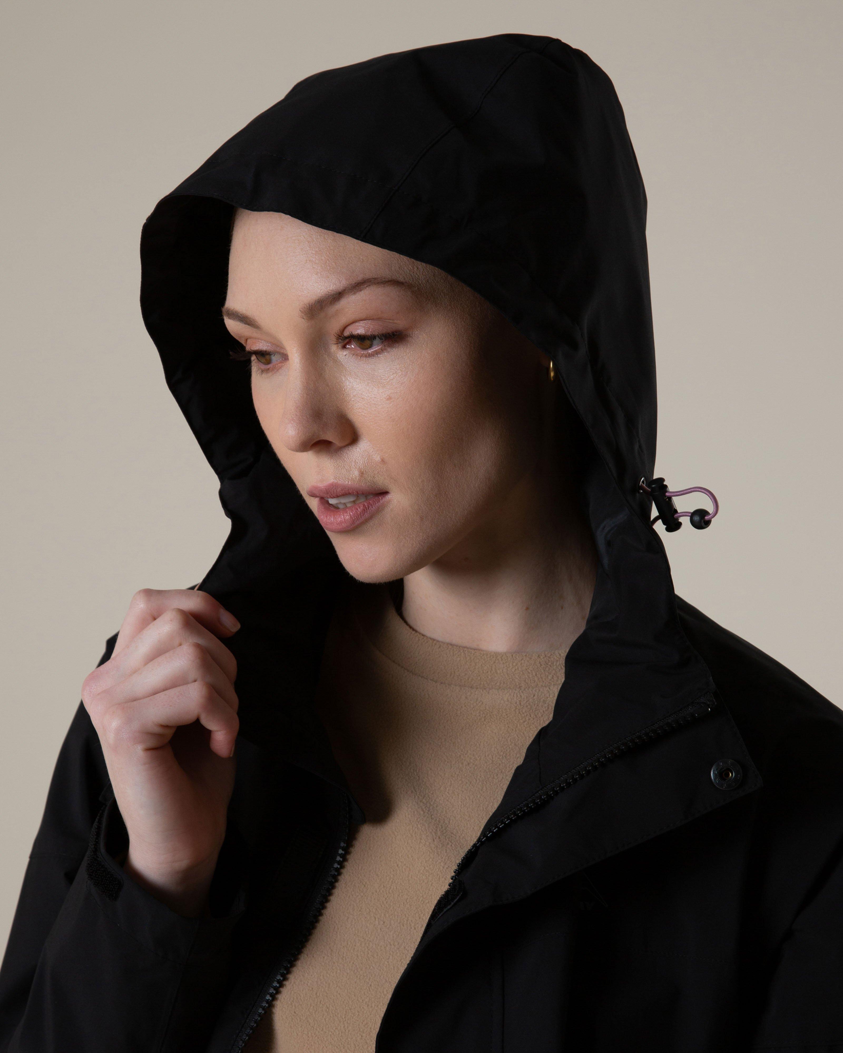 K-Way Women's Cloudburst Waterproof Jacket -  Black