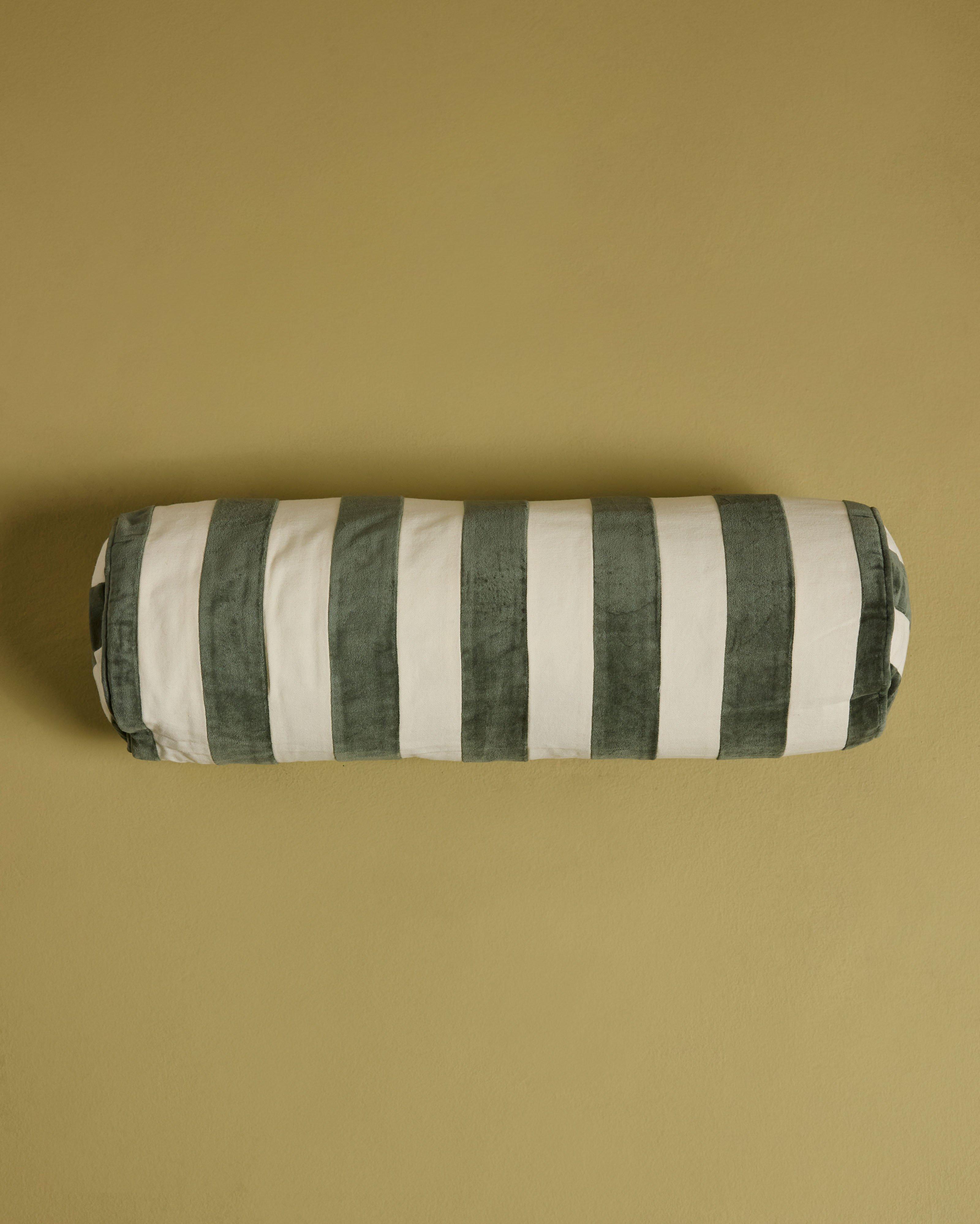 Lillian Velvet Cushion Roll -  Light Blue