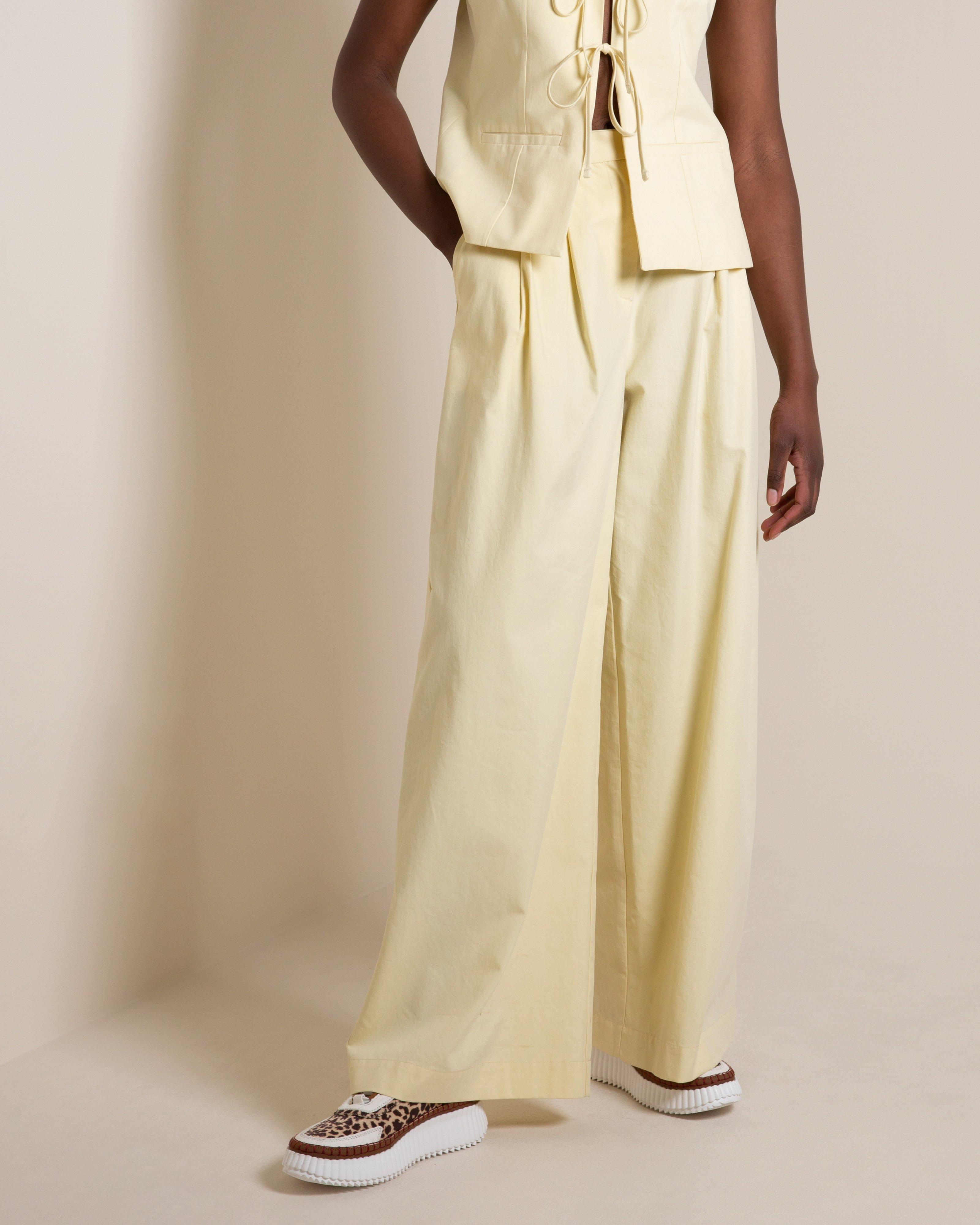 Alina Pants -  Egg Yellow