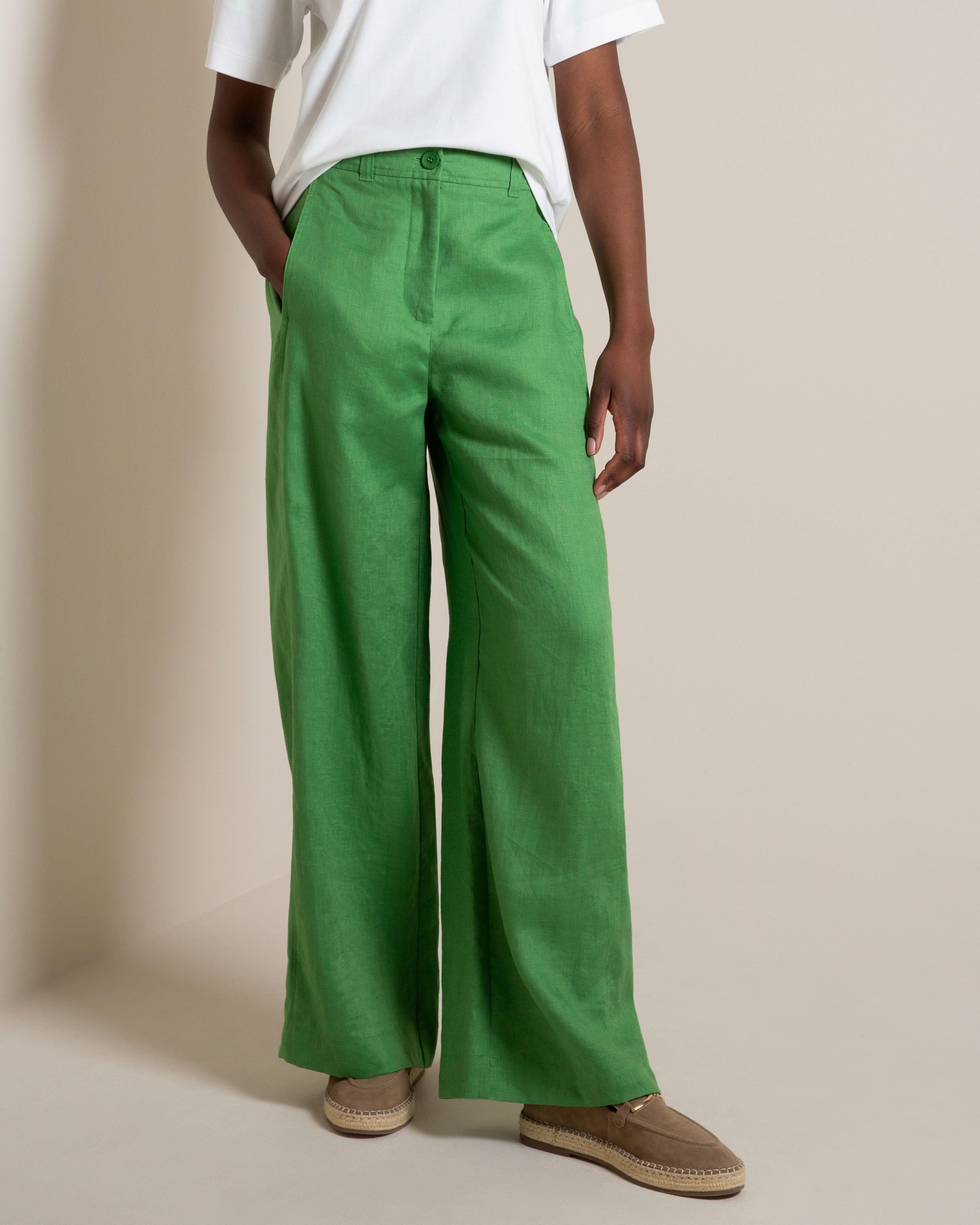 Mirabelle Linen Pant -  Green