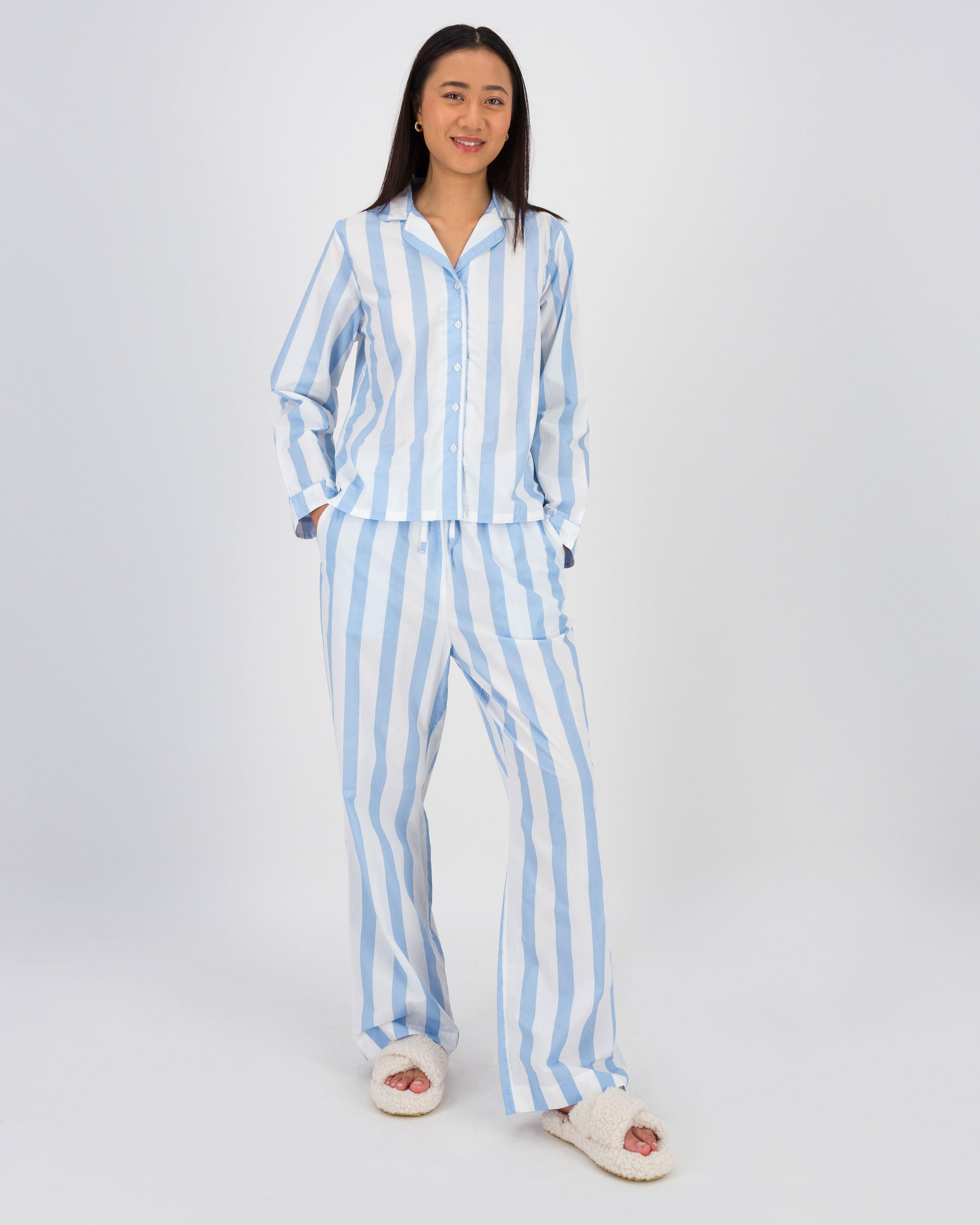 Honor Stripe Sleep Set -  Blue