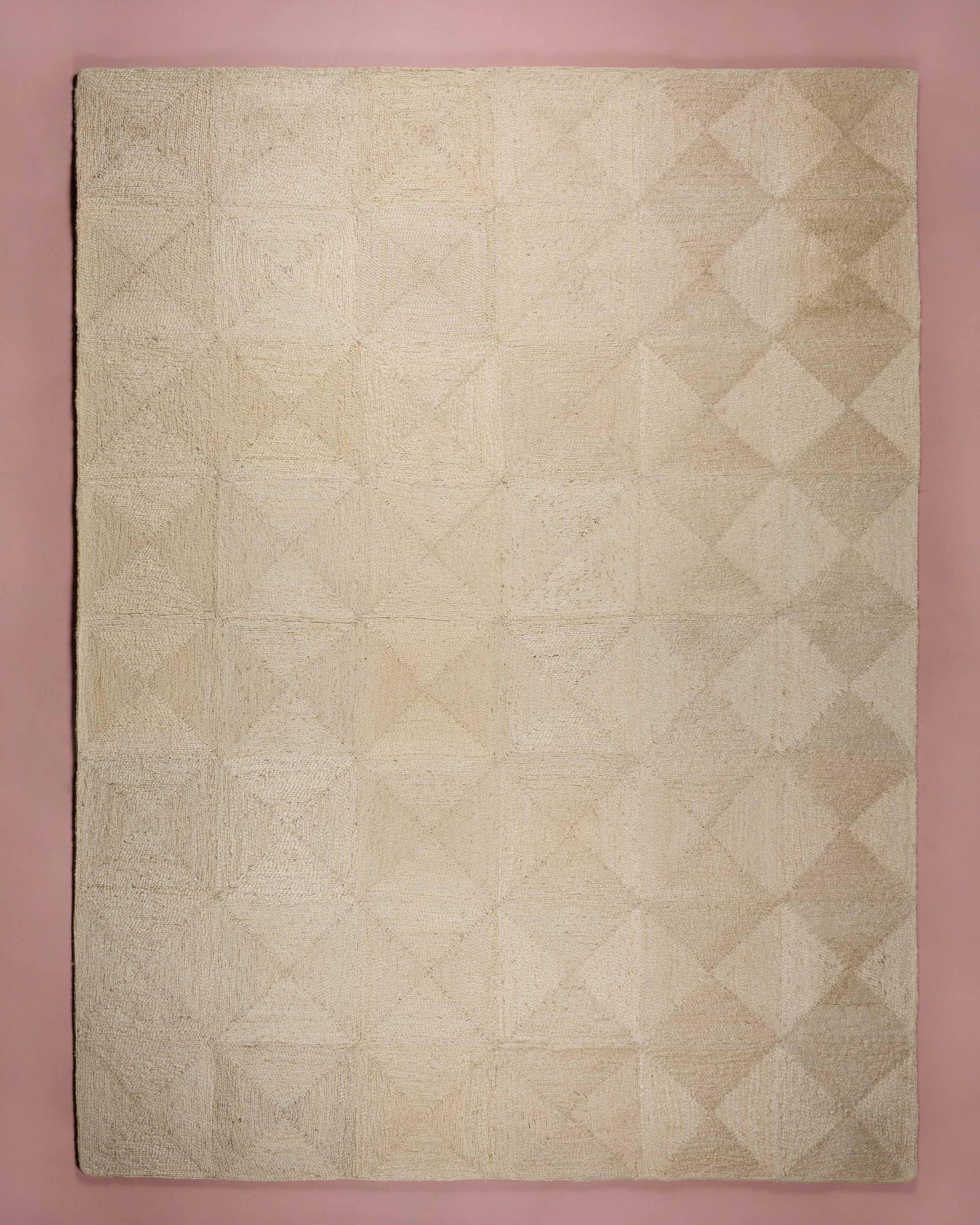 Nelly Hand Woven Jute Rug - 300cm x 400cm -  White