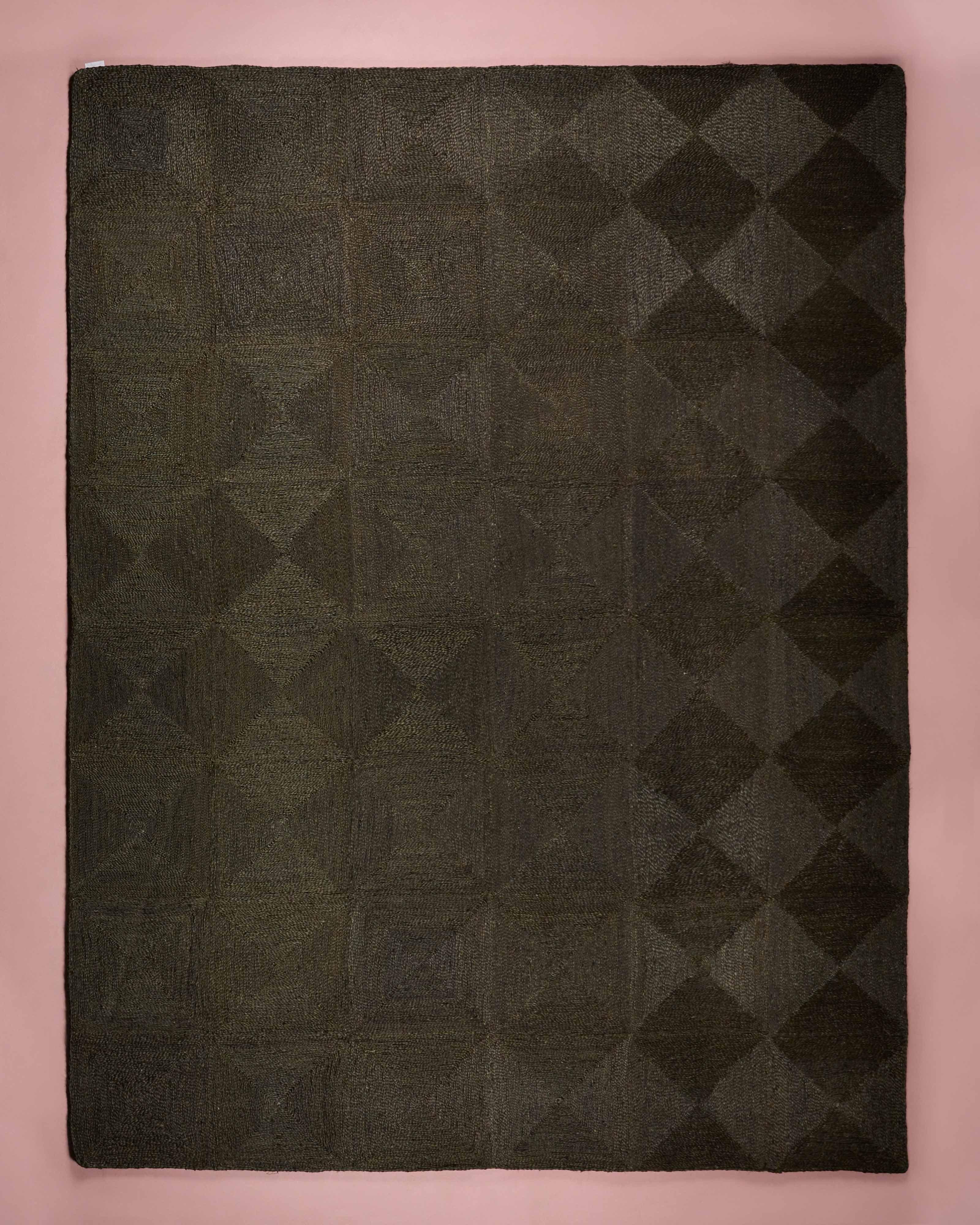 Nelly Hand Woven Jute Rug - 300cm x 400cm -  Olive