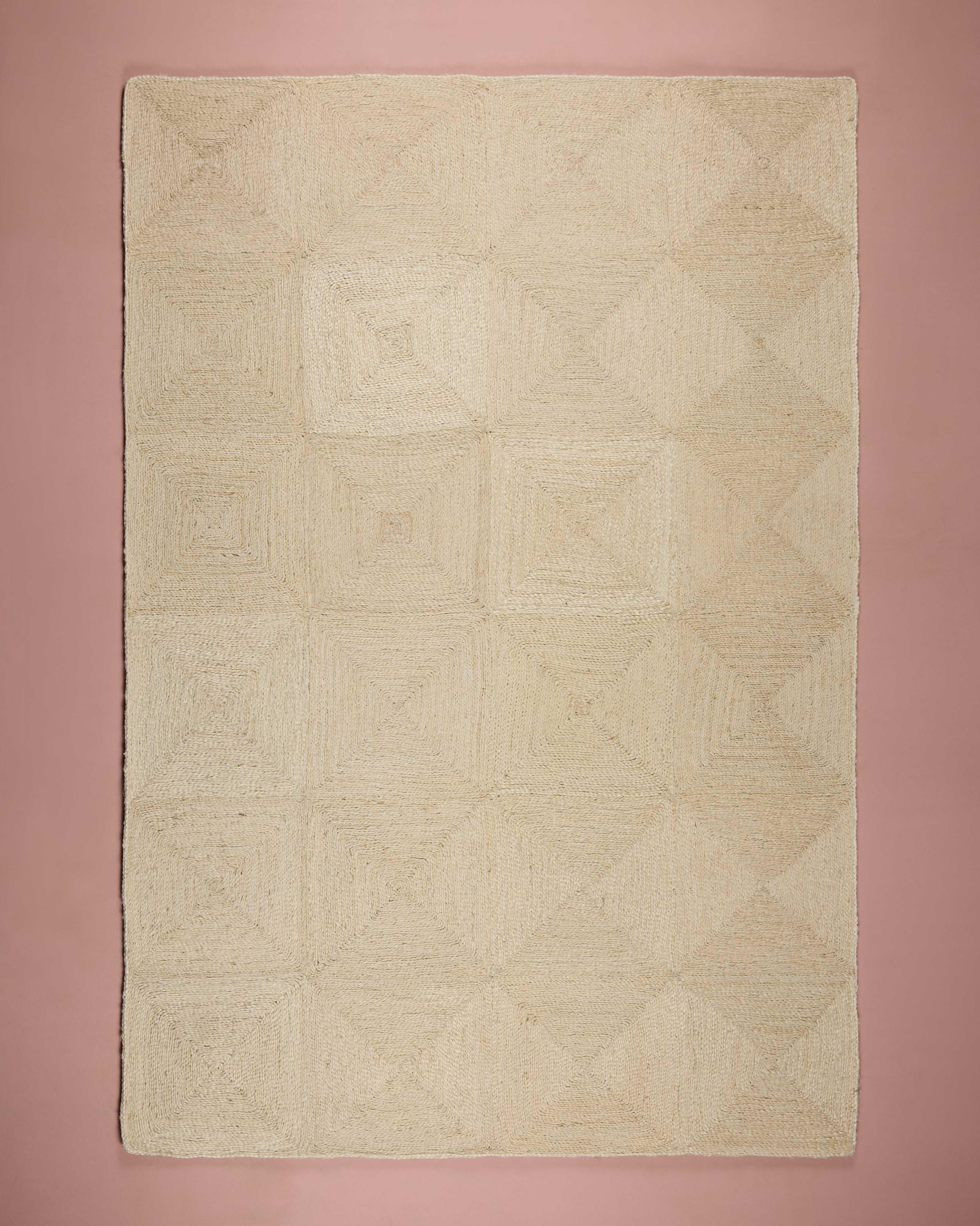 Nelly Hand-Woven Jute Rug - 200cm x 300cm -  White