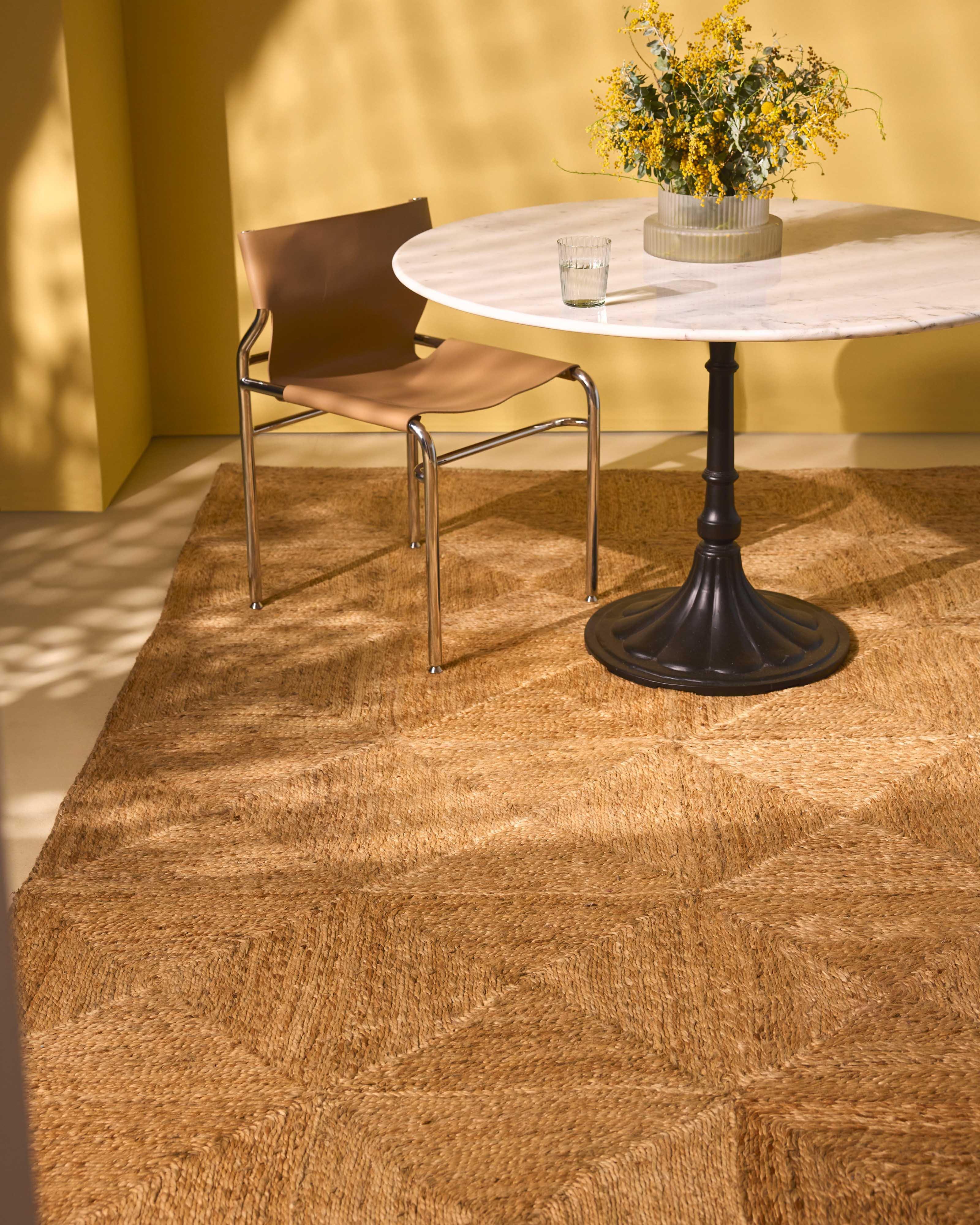 Nelly Hand-Woven Jute Rug - 200cm x 300cm -  Tan