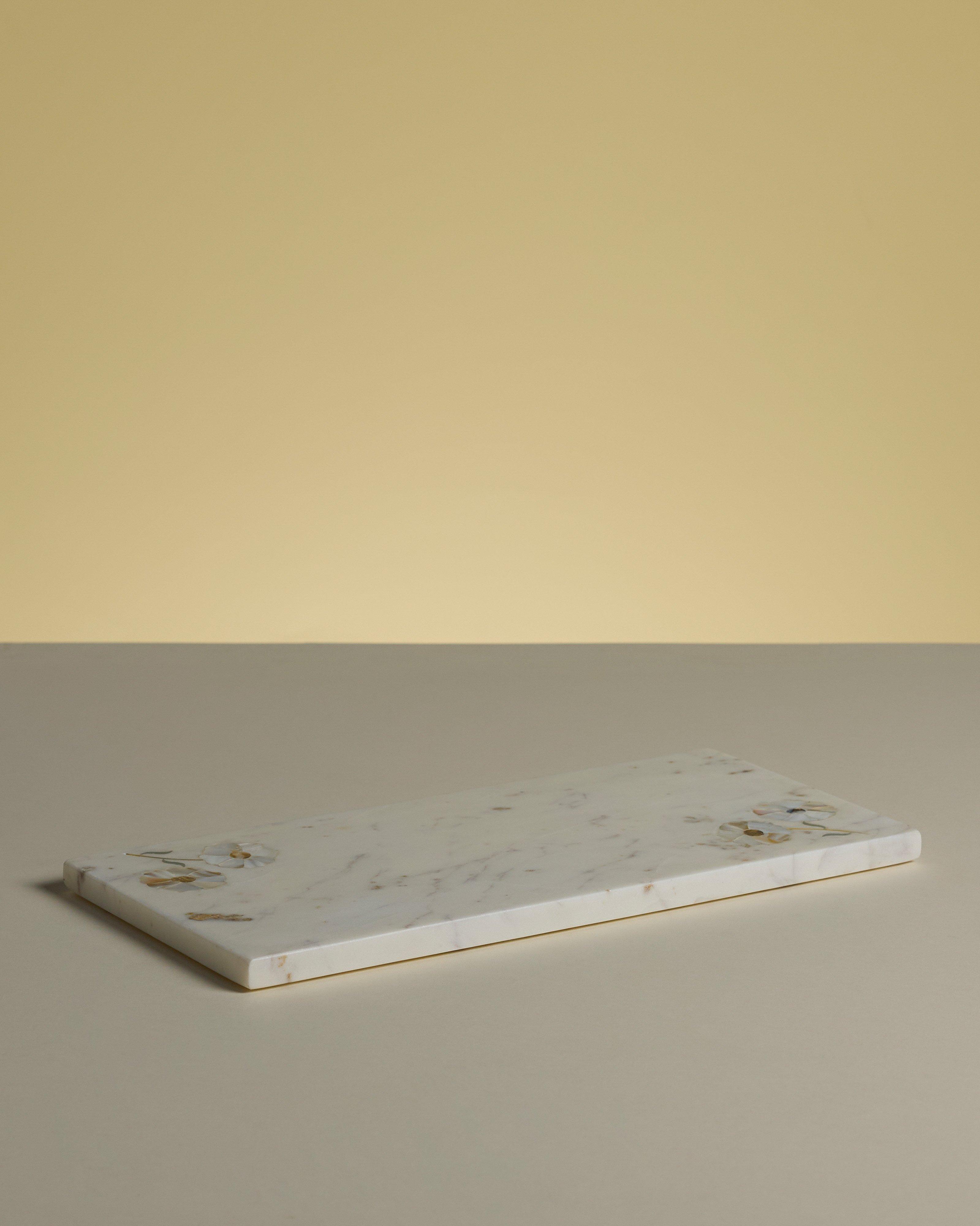  Abigail Mother of Pearl Board -  White