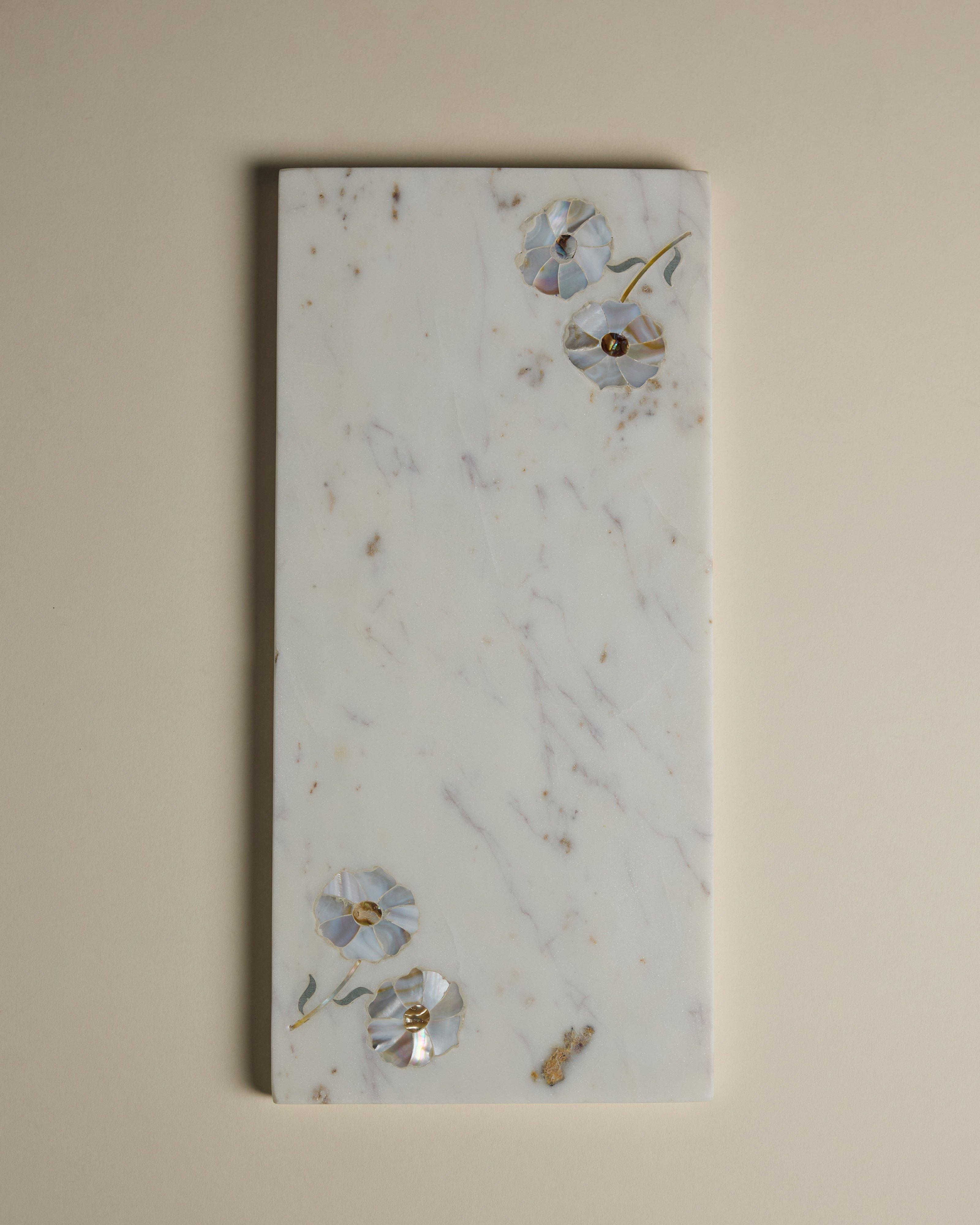  Abigail Mother of Pearl Board -  White