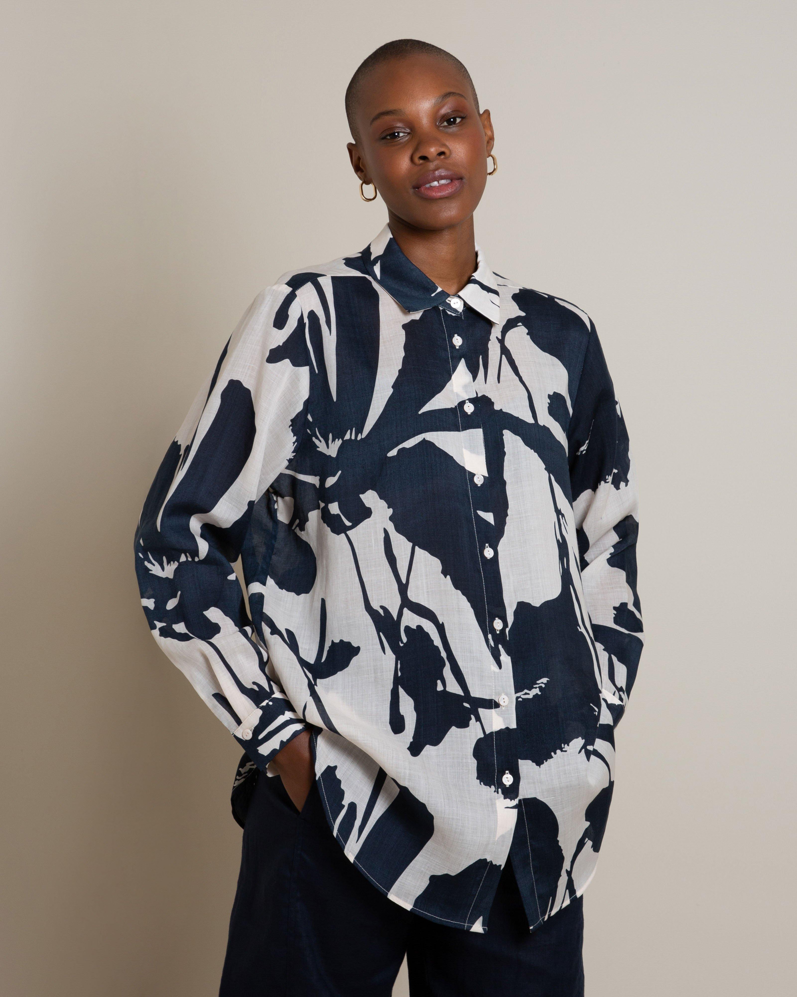 Maple Printed Shirt -  Stone
