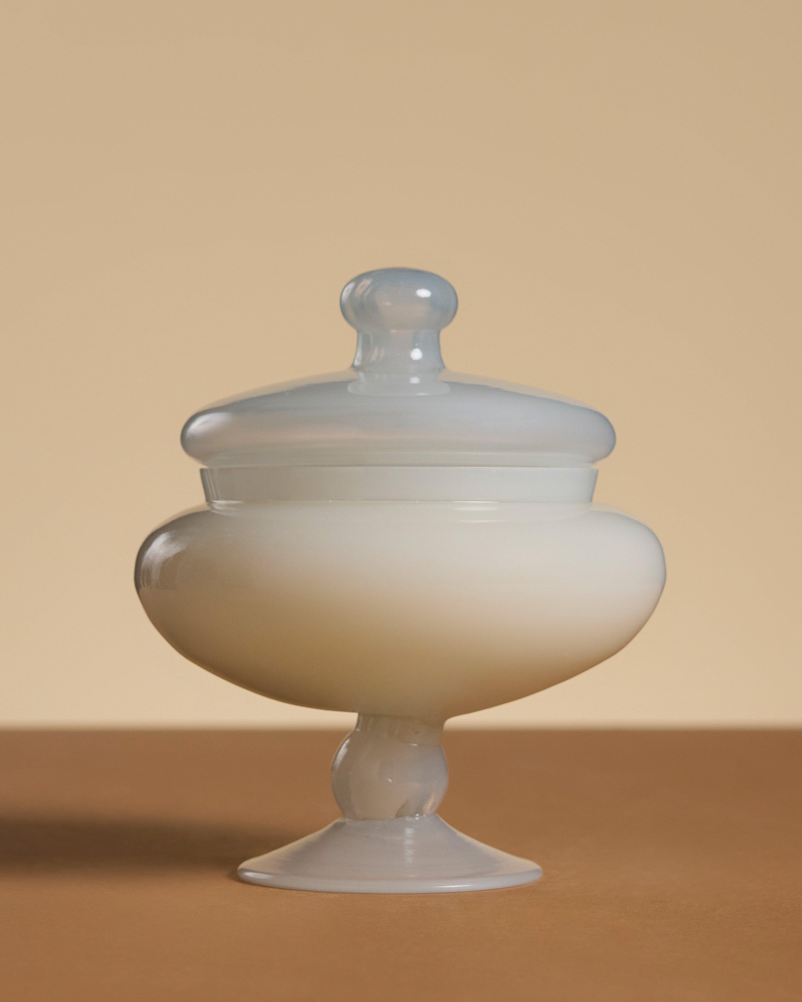 White Glass 5-Wick Candle -  White