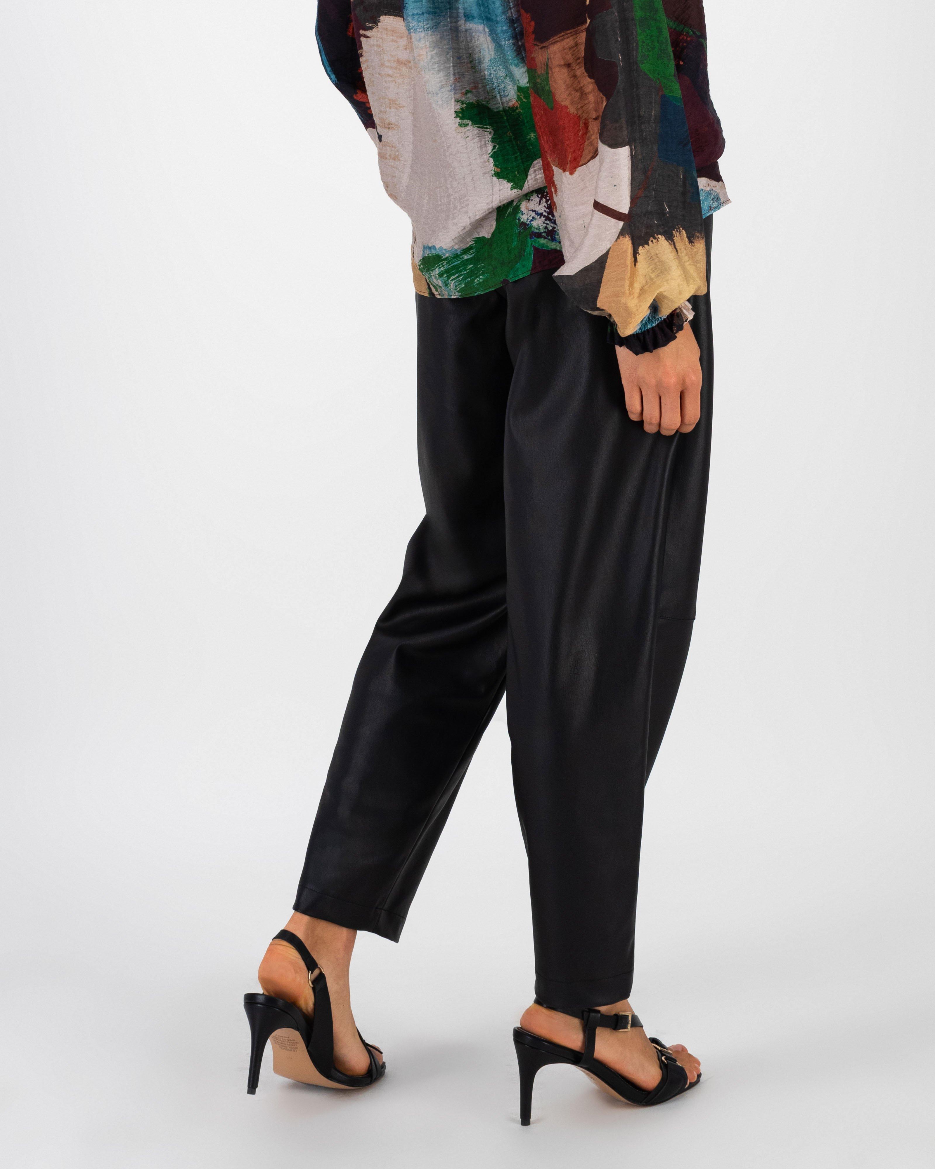 Cameron Faux Leather Pant -  Black