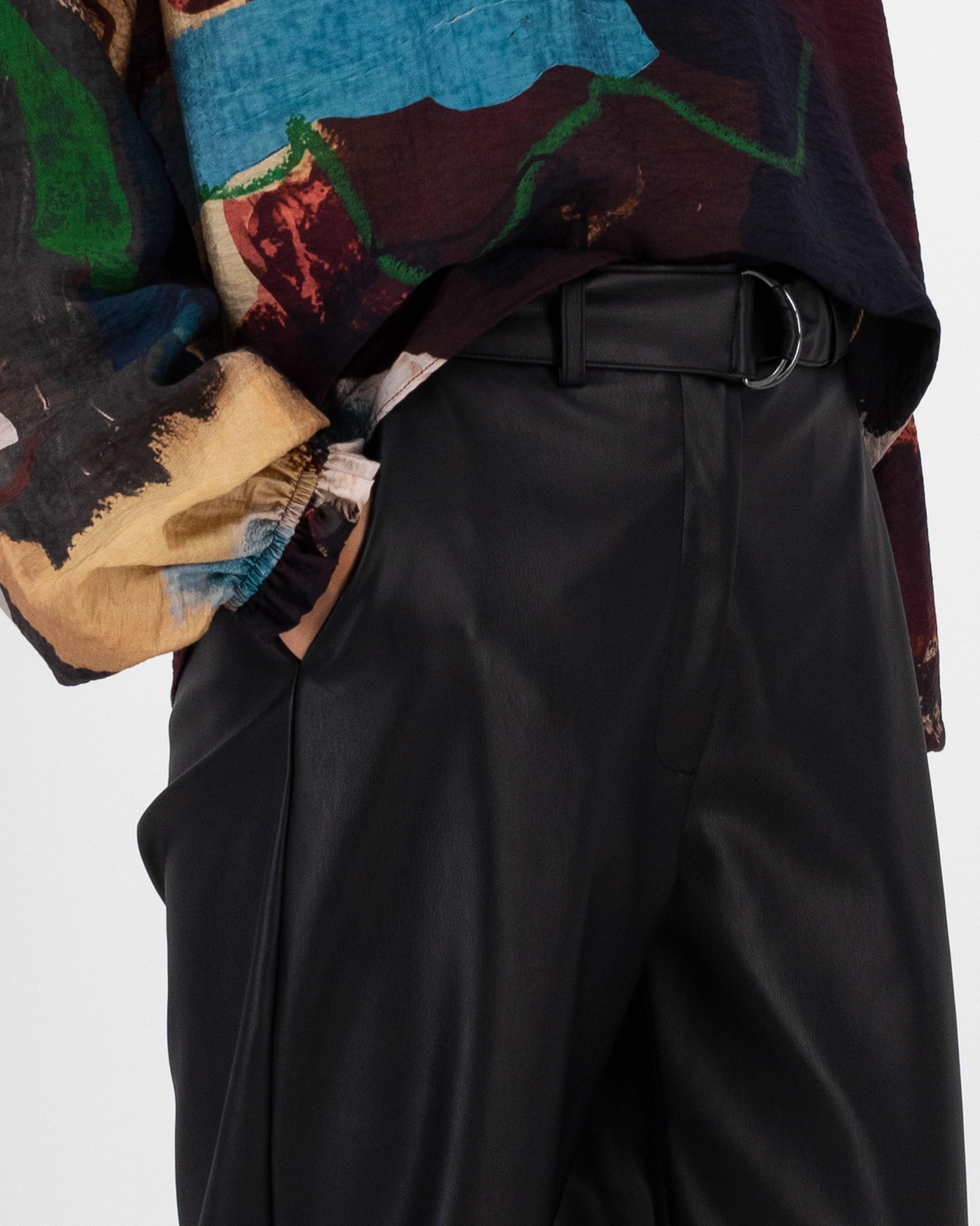 Cameron Faux Leather Pant -  Black
