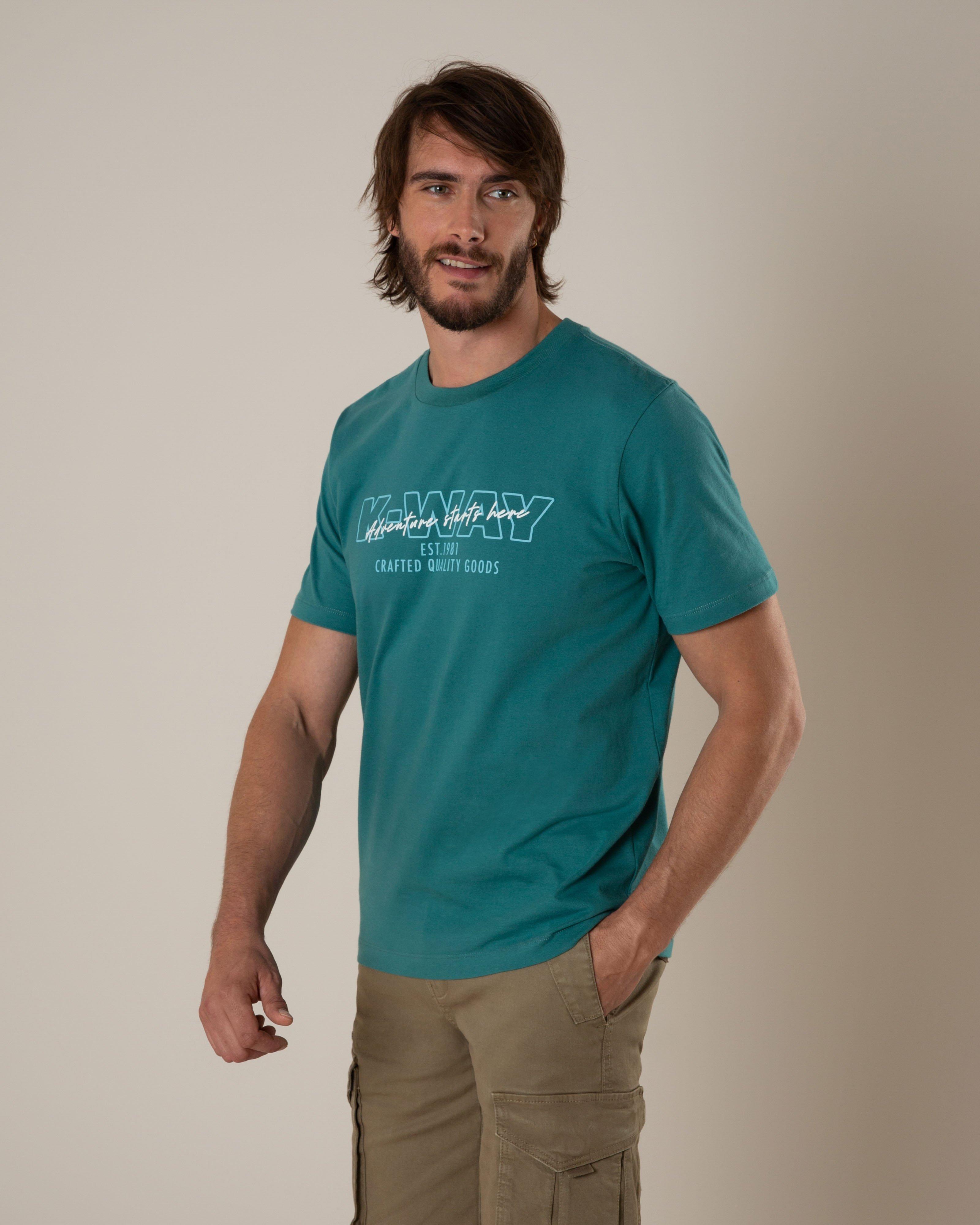 K-Way Elements Men’s Short Sleeve Work Wear T-Shirt  -  Teal