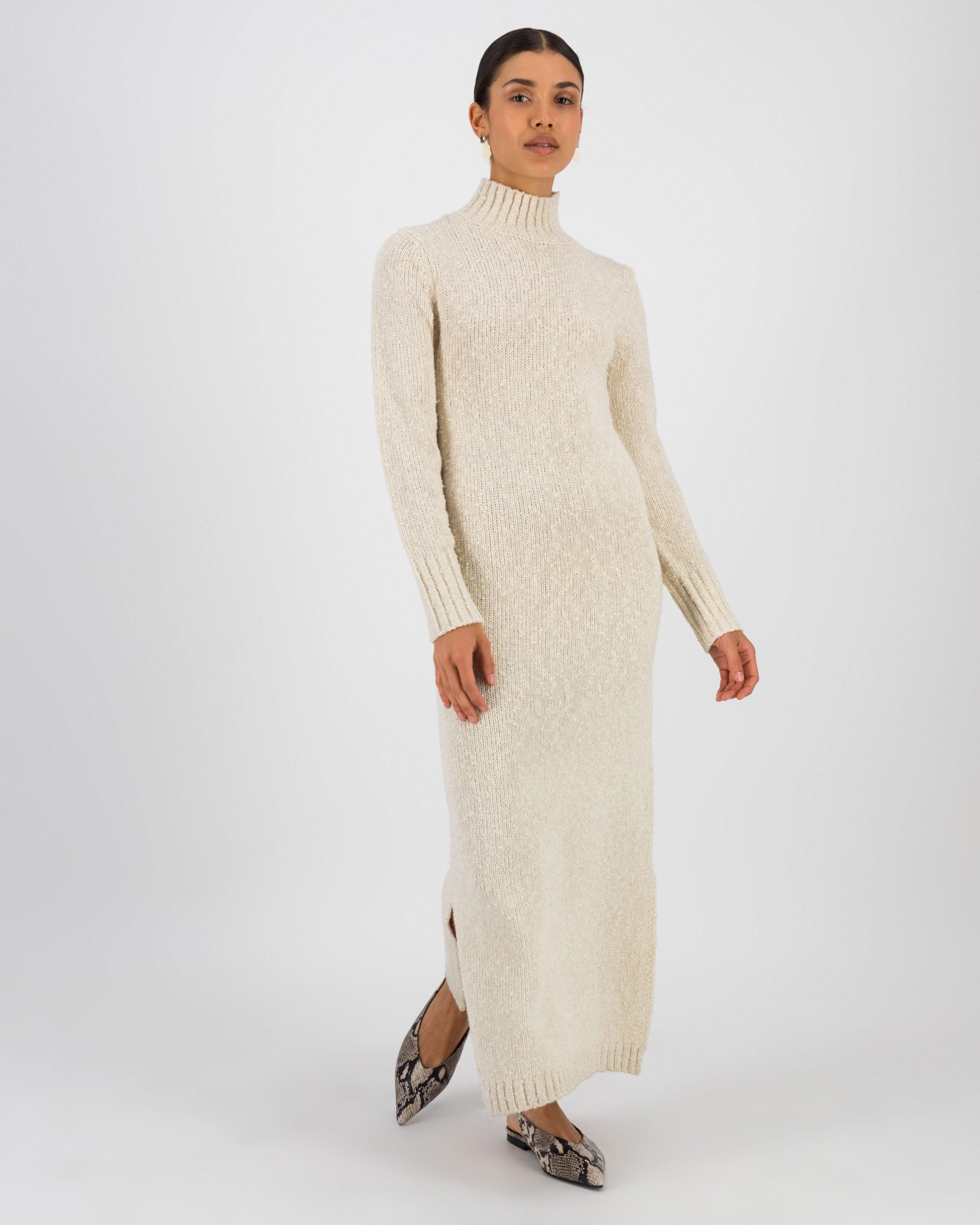 Lenaro Turtleneck Midi Dress -  Milk