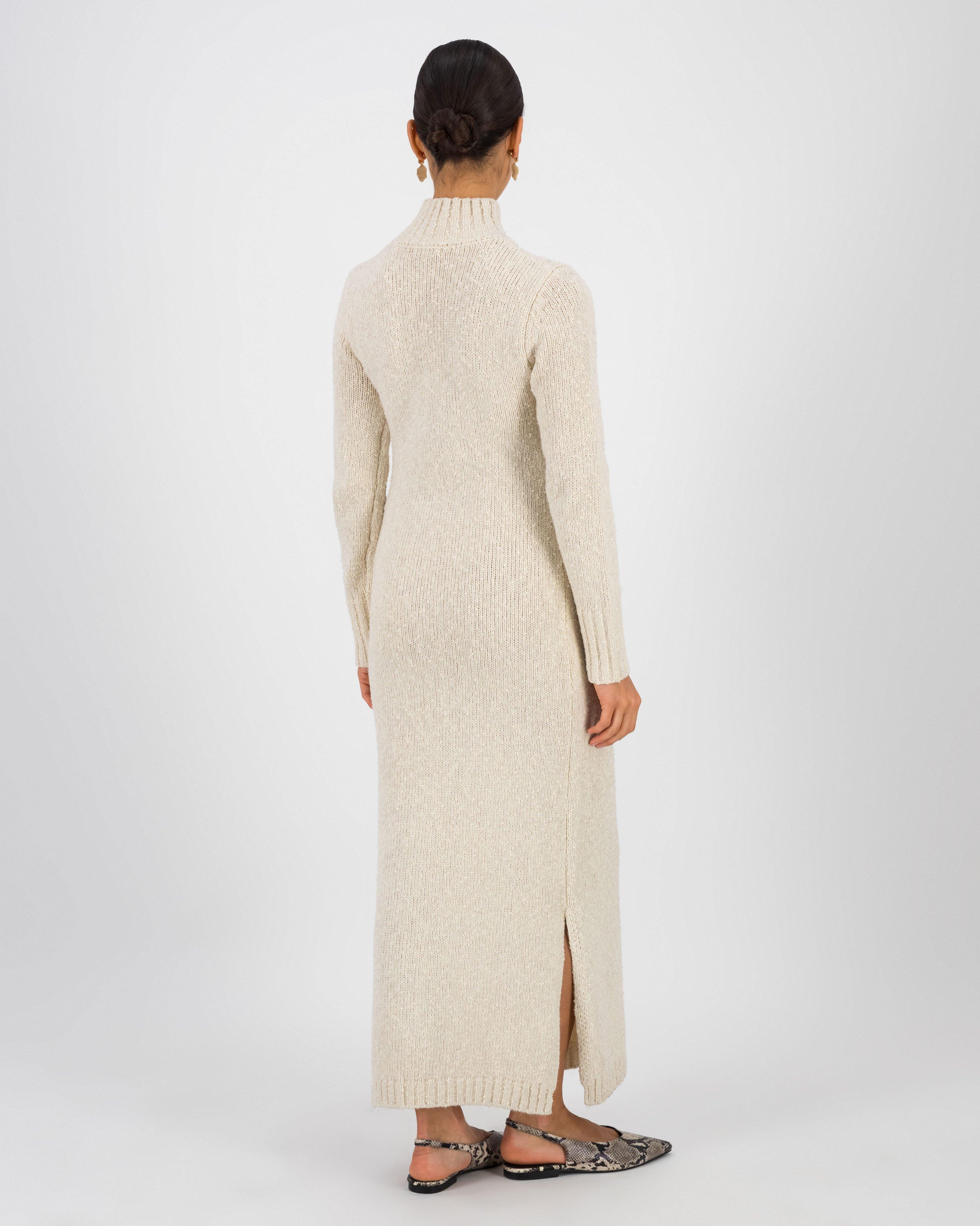 Lenaro Turtleneck Midi Dress -  Milk