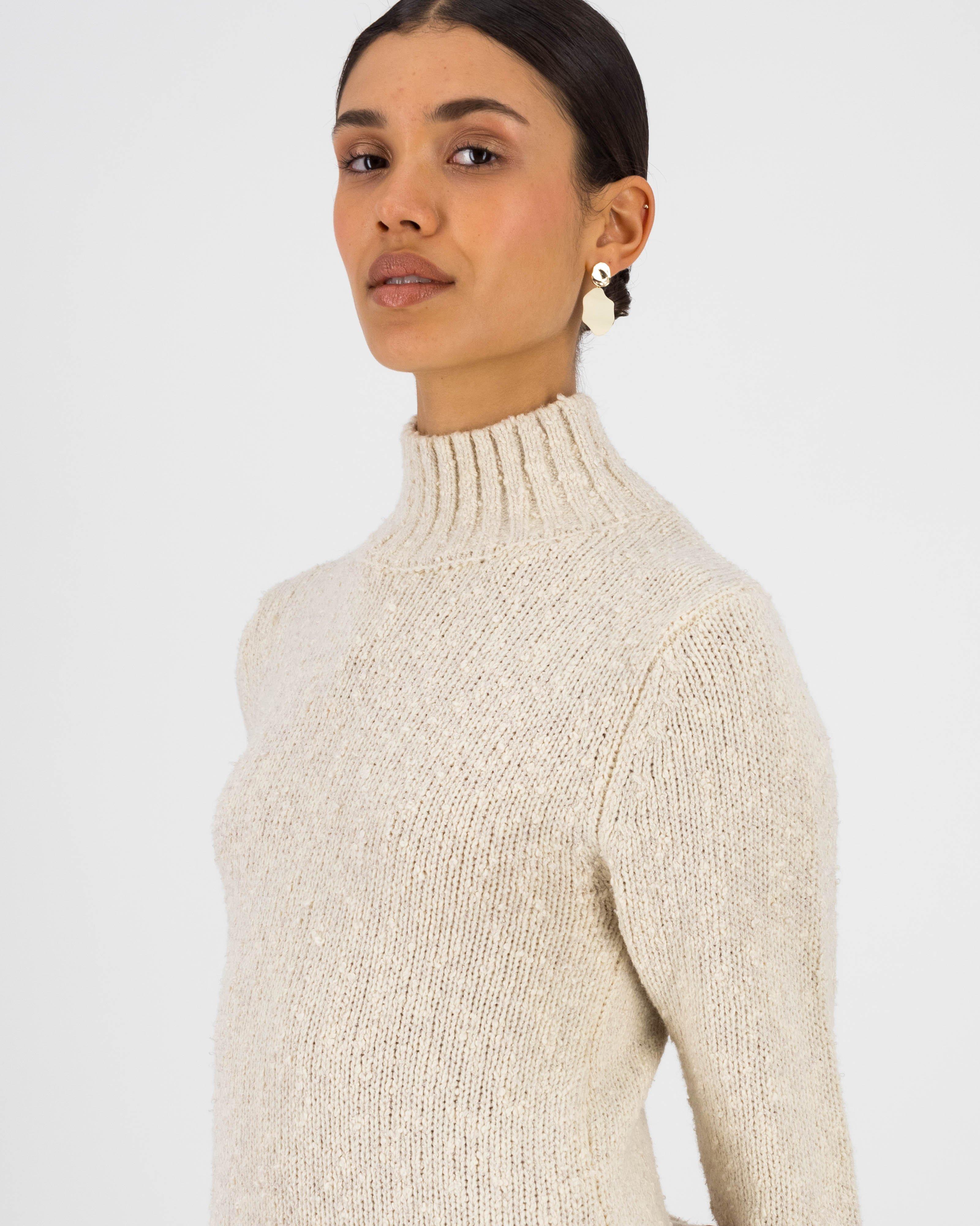Lenaro Turtleneck Midi Dress -  Milk
