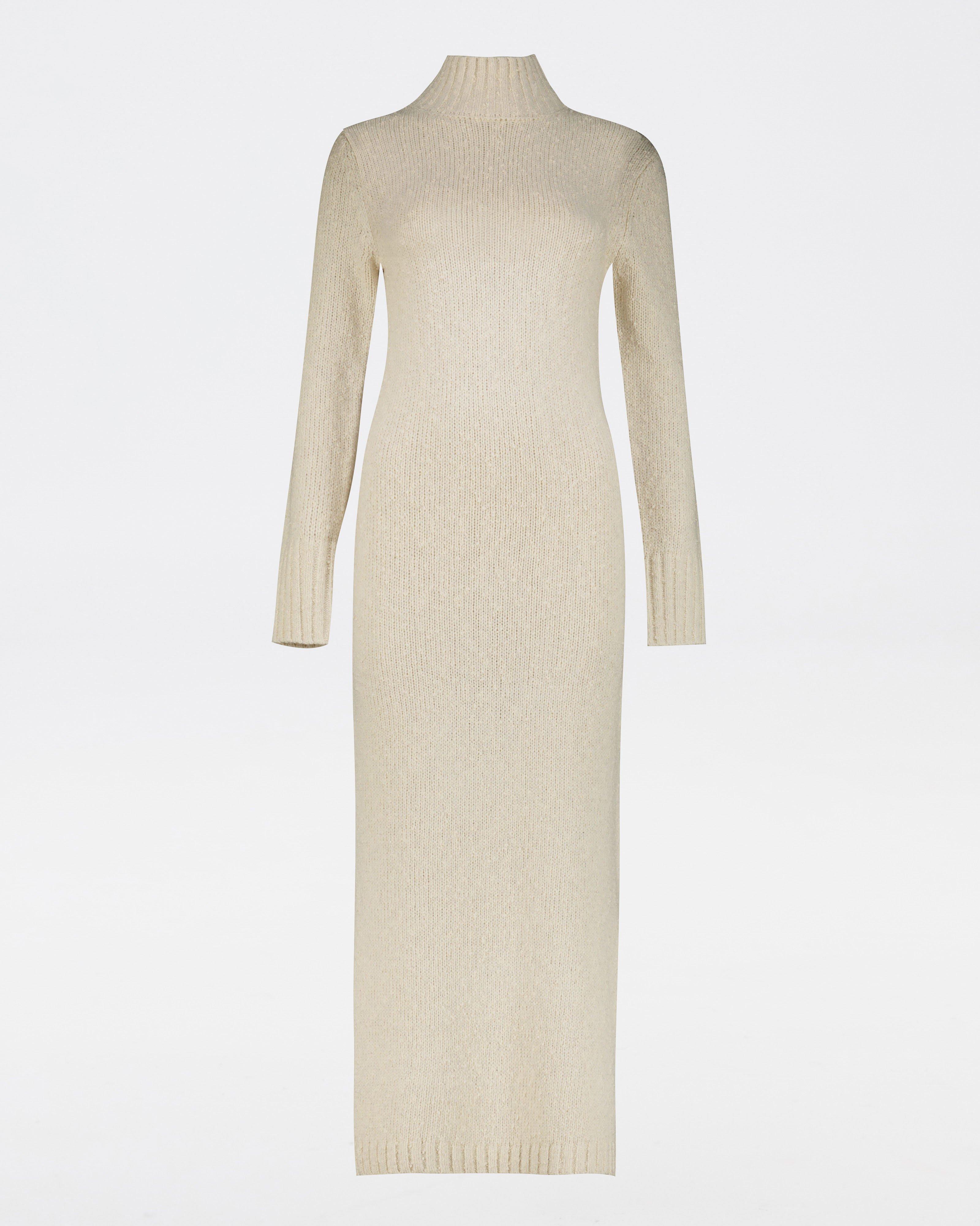 Lenaro Turtleneck Midi Dress -  Milk
