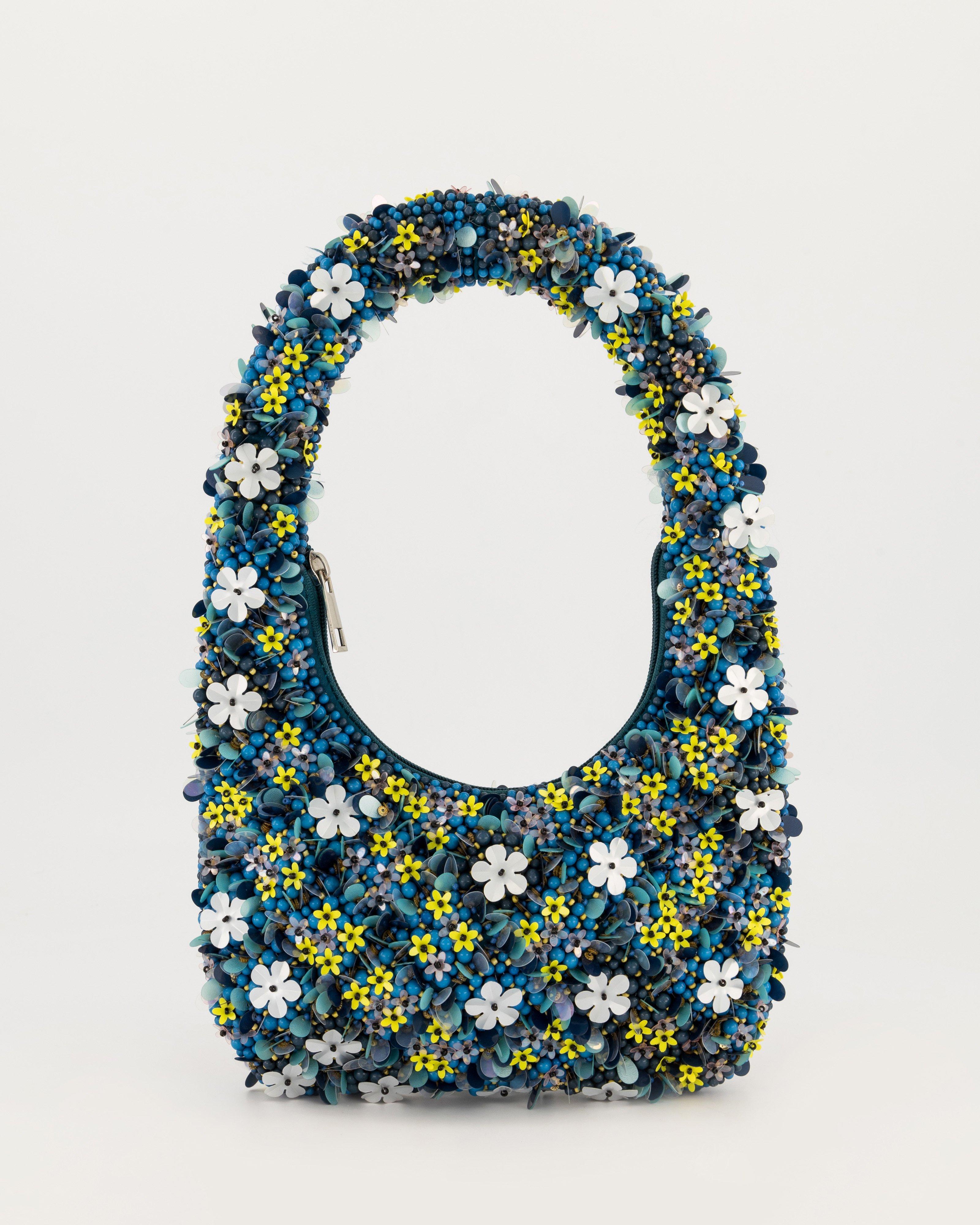 Shani Floral Embellished Shoulder Bag -  Assorted