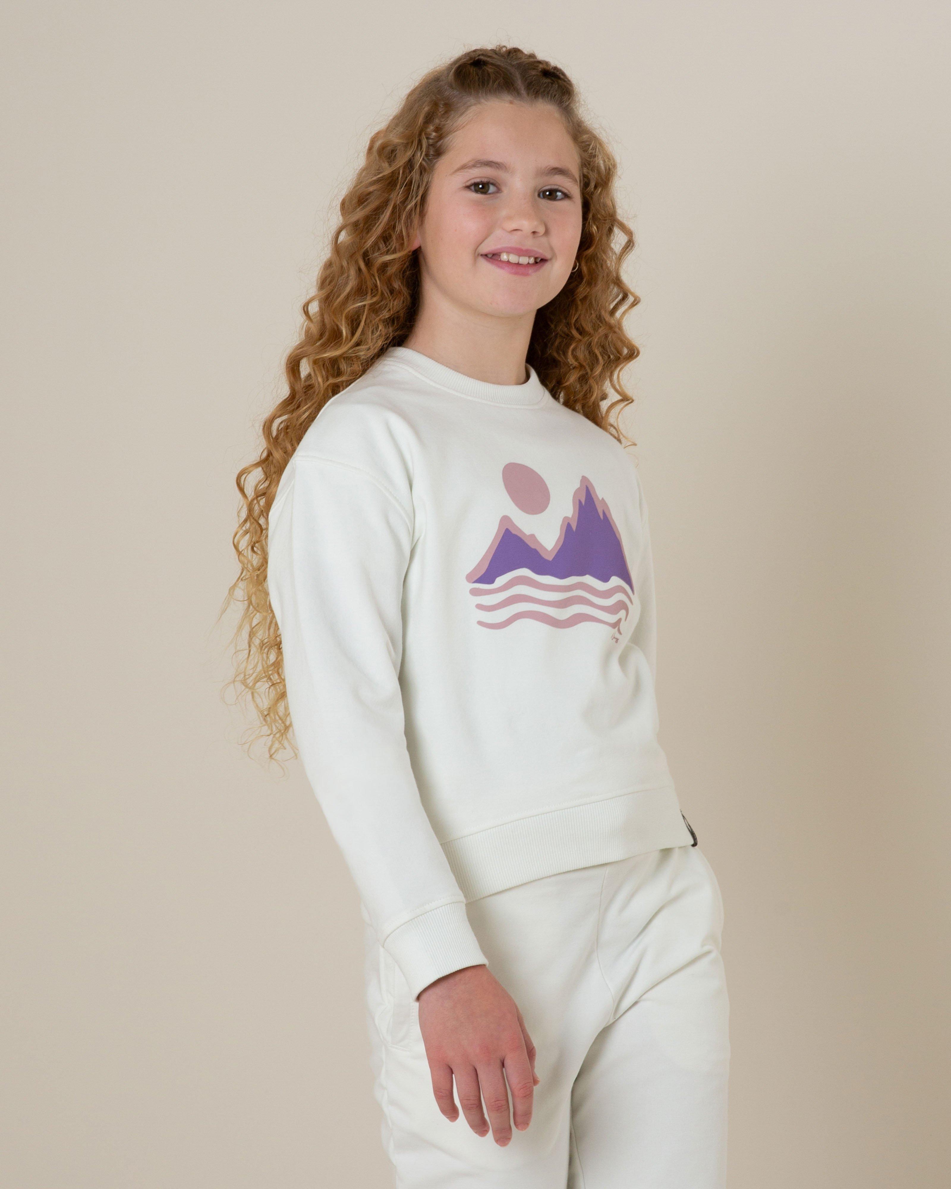 K-Way Youth Sloane Crewneck Track Top -  Oatmeal